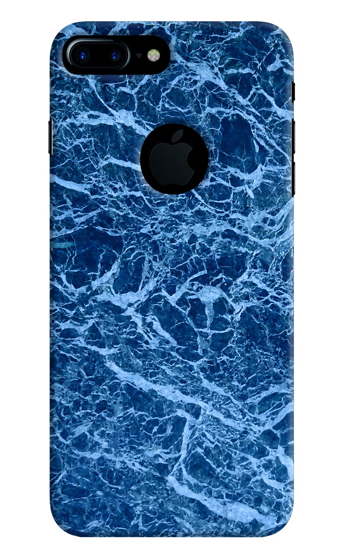 Blue Marble iPhone 7 Plus Logocut Back Cover - Blue Marble iPhone 7 Plus Logocut Hard Case Back Cover by Casekaro Blue Marble iPhone 7 Plus Logocut Hard Case Back Cover by Casekaro