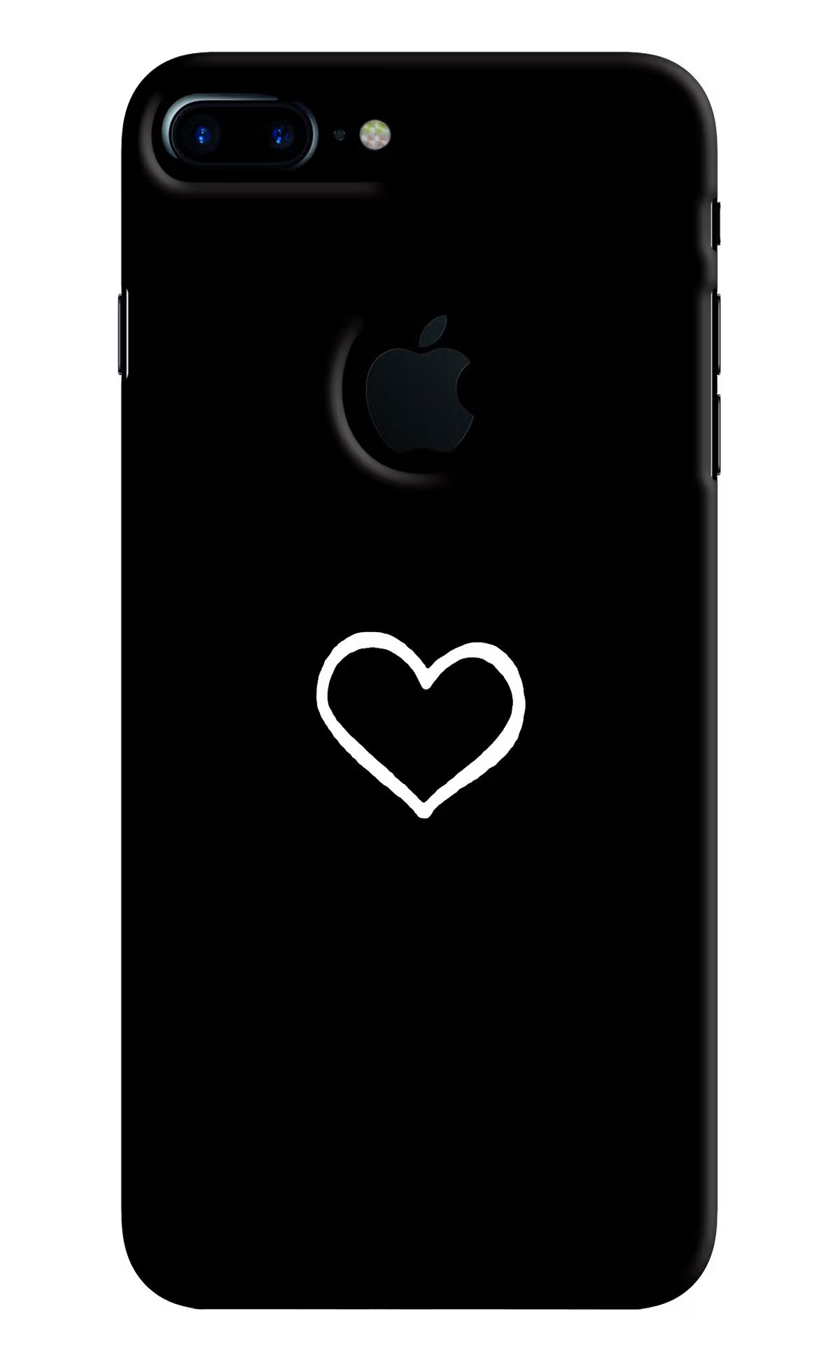 Heart iPhone 7 Plus Logocut Back Cover - Heart iPhone 7 Plus Logocut Hard Case Back Cover by Casekaro Heart iPhone 7 Plus Logocut Hard Case Back Cover by Casekaro