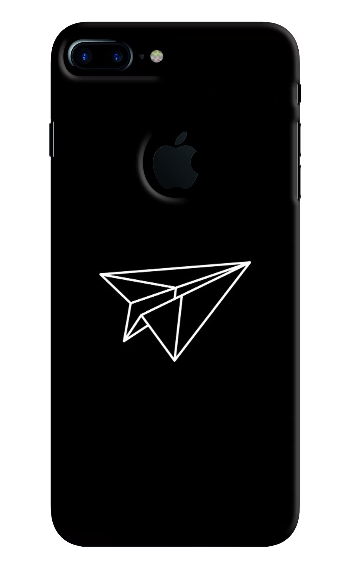 Paper Plane White iPhone 7 Plus Logocut Back Cover - Paper Plane White iPhone 7 Plus Logocut Hard Case Back Cover by Casekaro Paper Plane White iPhone 7 Plus Logocut Hard Case Back Cover by Casekaro