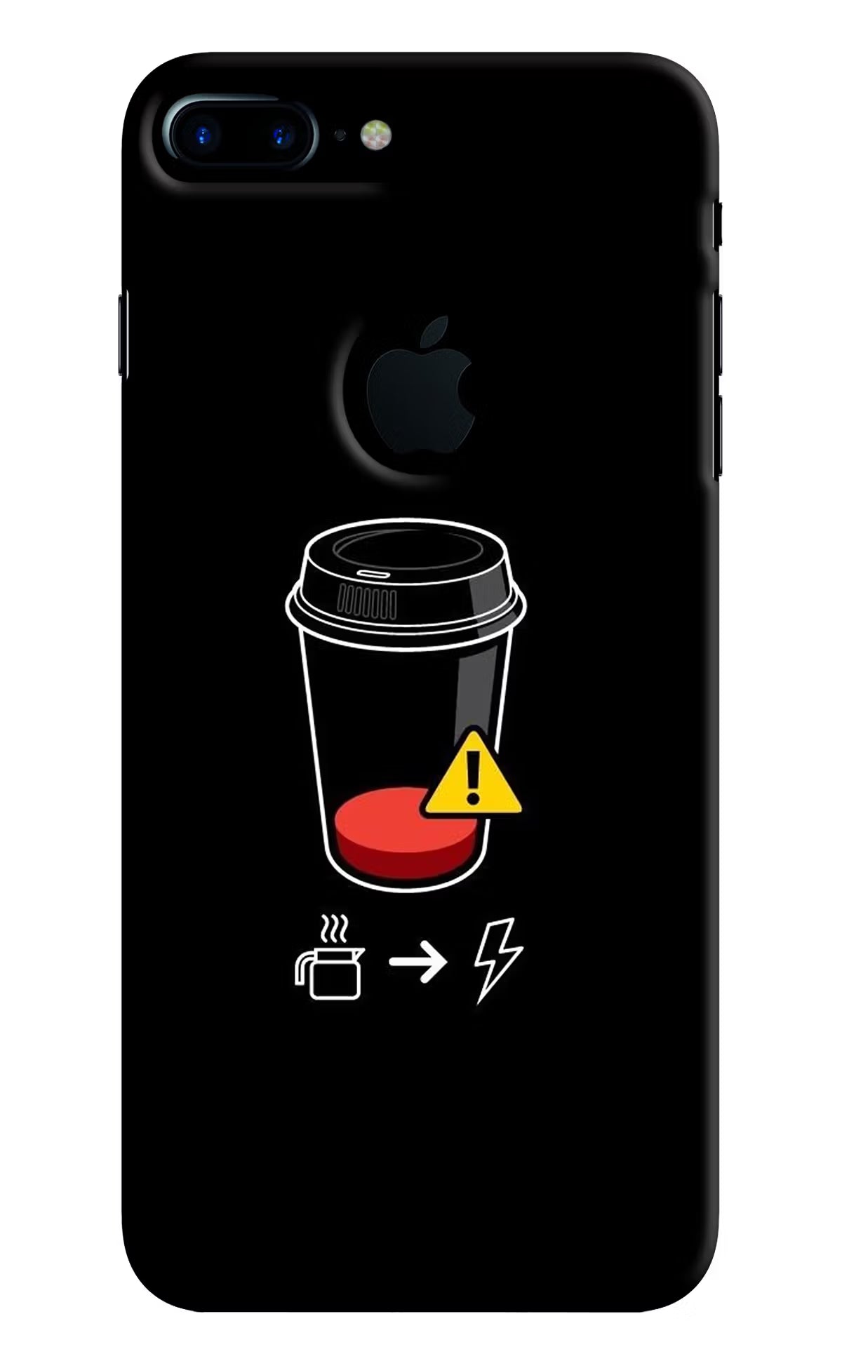 Coffee iPhone 7 Plus Logocut Back Cover - Coffee iPhone 7 Plus Logocut Hard Case Back Cover by Casekaro Coffee iPhone 7 Plus Logocut Hard Case Back Cover by Casekaro