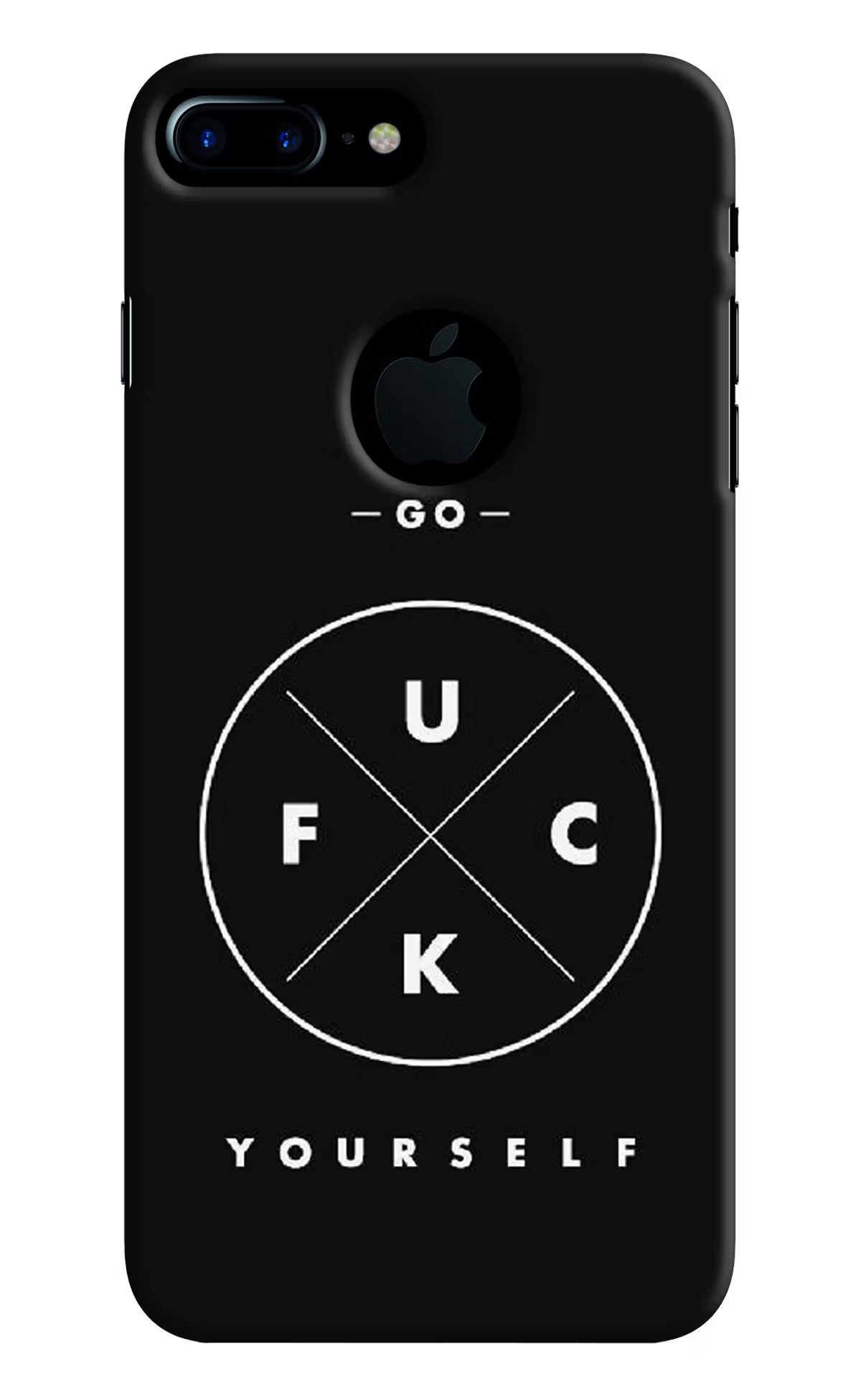 Go Fuck Yourself iPhone 7 Plus Logocut Back Cover - Go Fuck Yourself iPhone 7 Plus Logocut Hard Case Back Cover by Casekaro Go Fuck Yourself iPhone 7 Plus Logocut Hard Case Back Cover by Casekaro