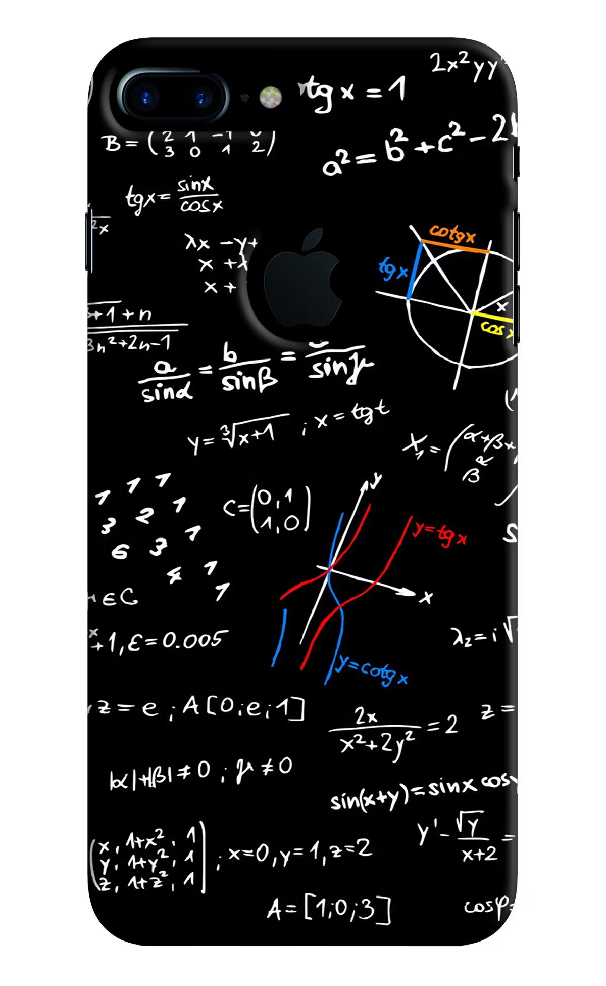 Mathematics Formula iPhone 7 Plus Logocut Back Cover - Mathematics Formula iPhone 7 Plus Logocut Hard Case Back Cover by Casekaro Mathematics Formula iPhone 7 Plus Logocut Hard Case Back Cover by Casekaro