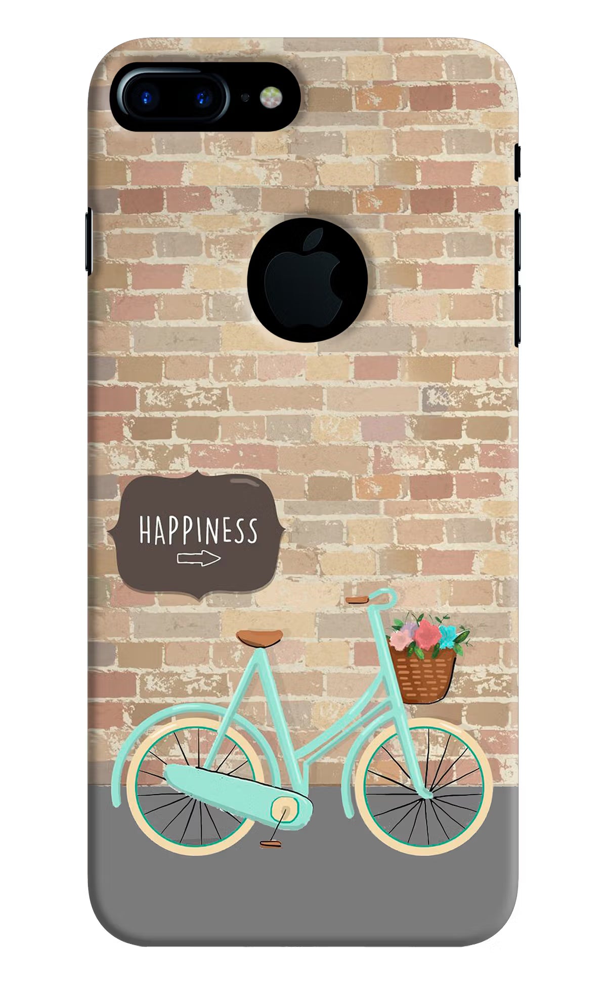 Happiness Artwork iPhone 7 Plus Logocut Back Cover - Happiness Artwork iPhone 7 Plus Logocut Hard Case Back Cover by Casekaro Happiness Artwork iPhone 7 Plus Logocut Hard Case Back Cover by Casekaro