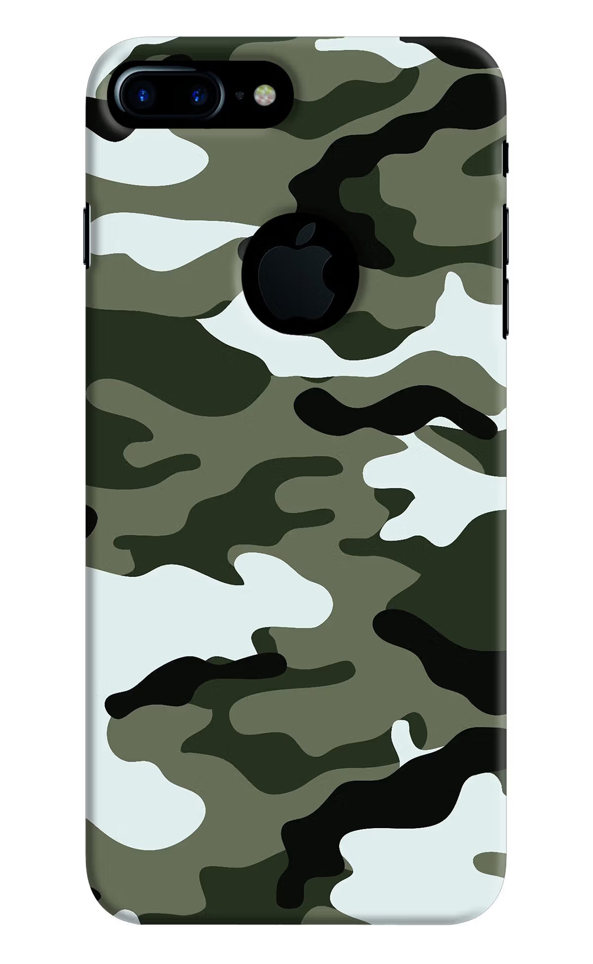 Camouflage iPhone 7 Plus Logocut Back Cover - Camouflage iPhone 7 Plus Logocut Hard Case Back Cover by Casekaro Camouflage iPhone 7 Plus Logocut Hard Case Back Cover by Casekaro