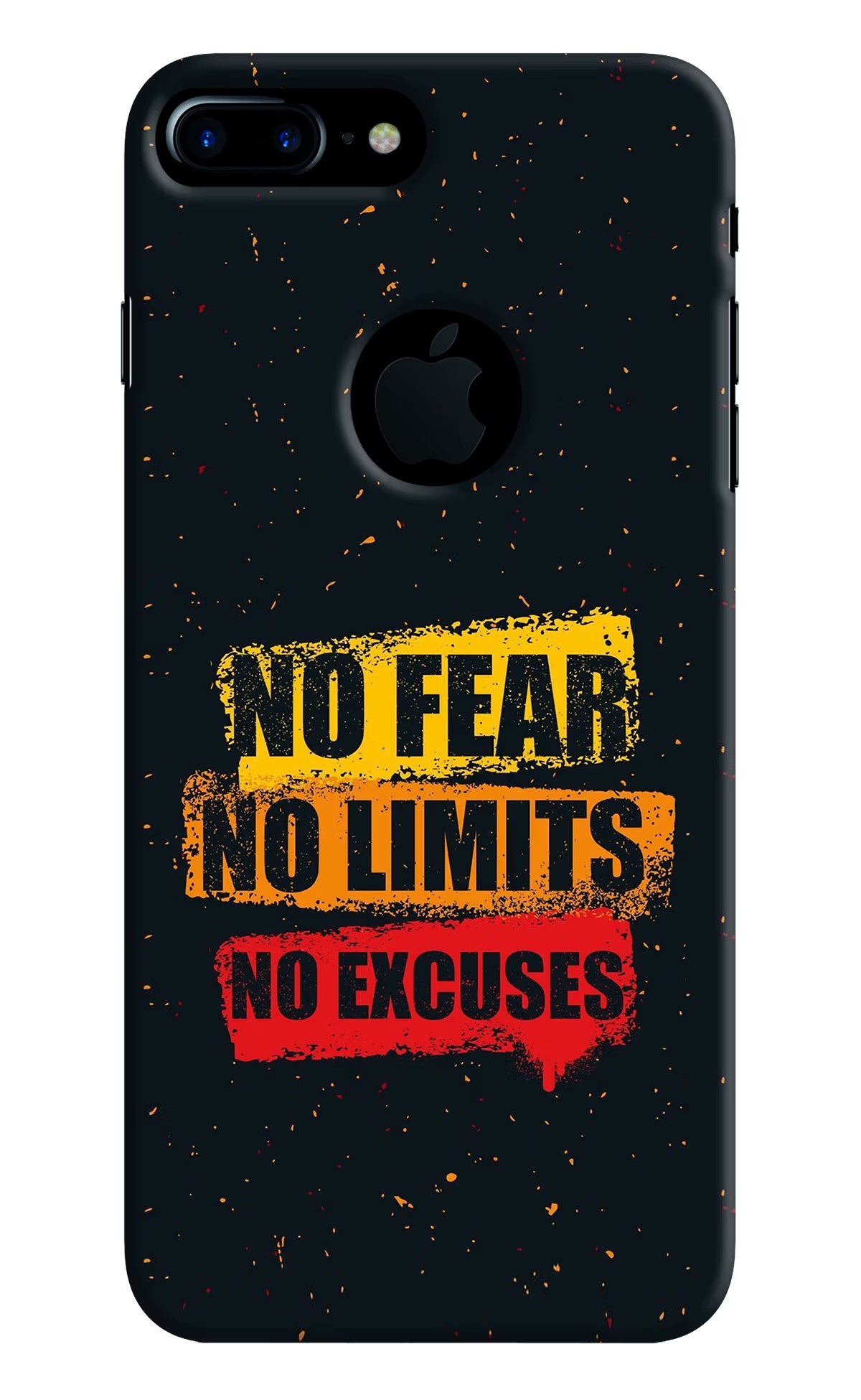 No Fear No Limits No Excuse iPhone 7 Plus Logocut Back Cover - No Fear No Limits No Excuse iPhone 7 Plus Logocut Hard Case Back Cover by Casekaro No Fear No Limits No Excuse iPhone 7 Plus Logocut Hard Case Back Cover by Casekaro