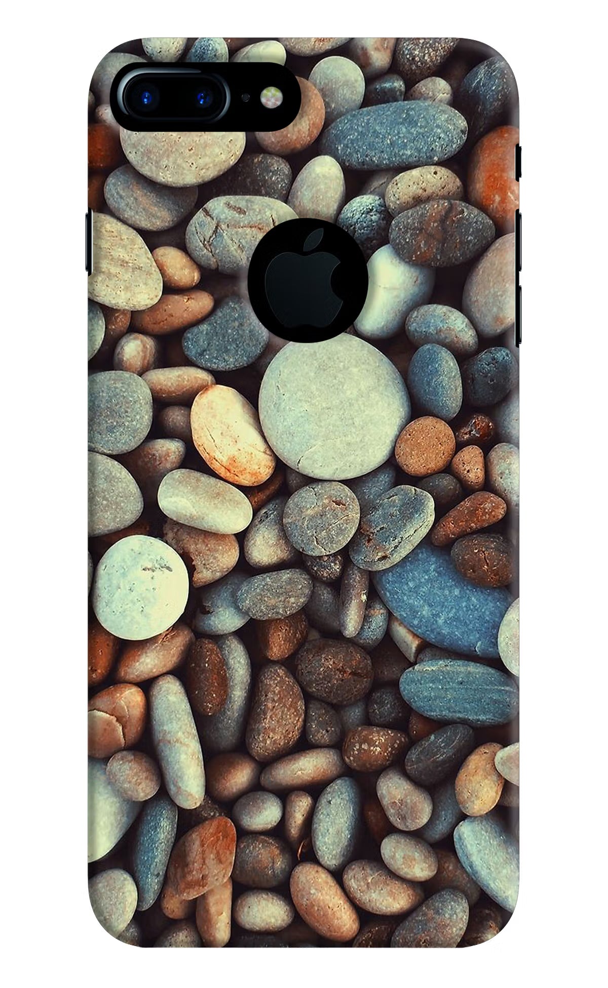 Pebble iPhone 7 Plus Logocut Back Cover - Pebble iPhone 7 Plus Logocut Hard Case Back Cover by Casekaro Pebble iPhone 7 Plus Logocut Hard Case Back Cover by Casekaro