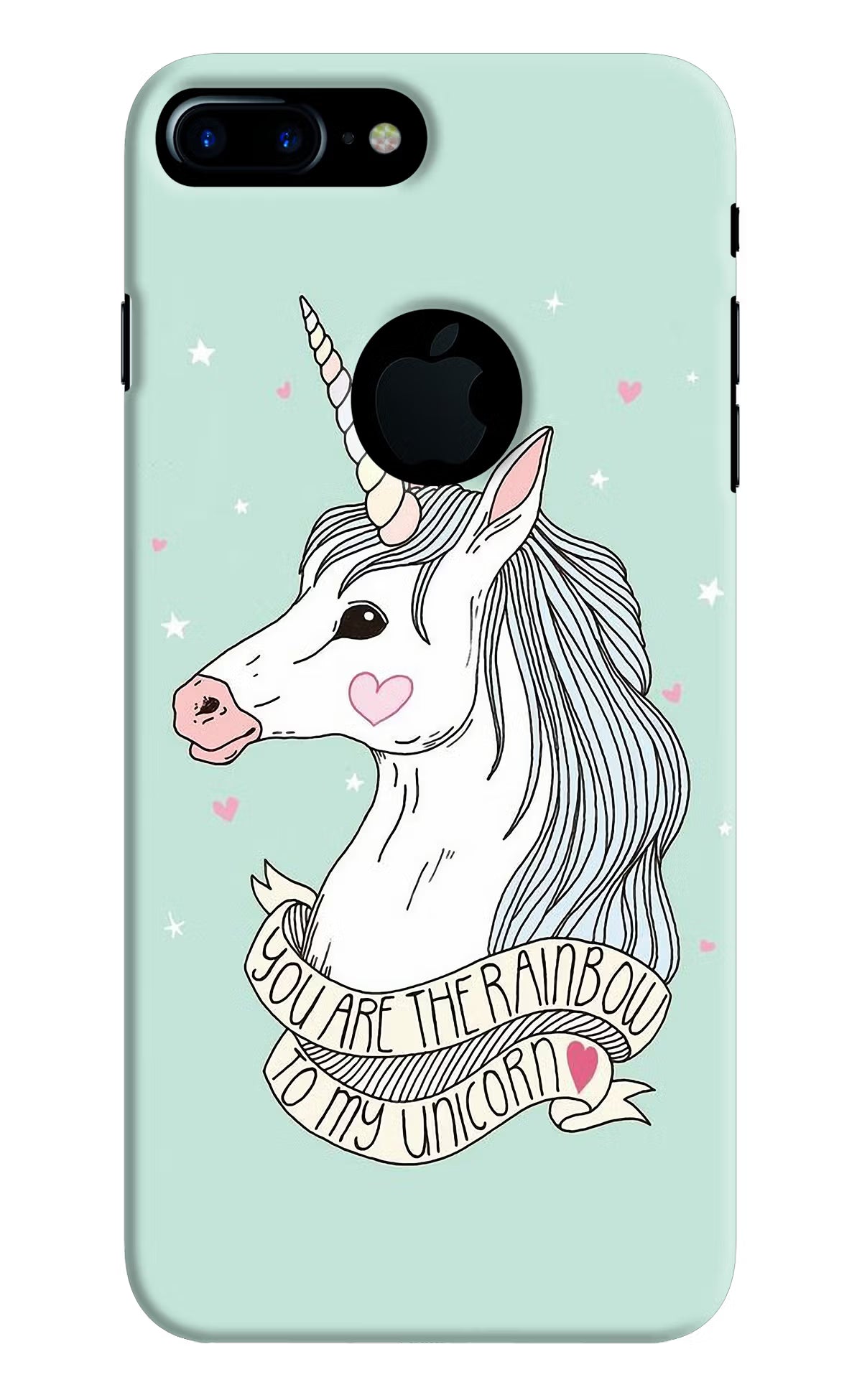 Unicorn Wallpaper iPhone 7 Plus Logocut Back Cover - Unicorn Wallpaper iPhone 7 Plus Logocut Hard Case Back Cover by Casekaro Unicorn Wallpaper iPhone 7 Plus Logocut Hard Case Back Cover by Casekaro