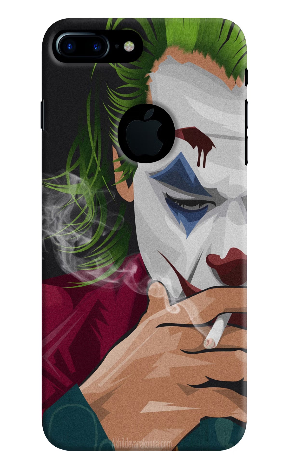 Joker Smoking iPhone 7 Plus Logocut Back Cover - Joker Smoking iPhone 7 Plus Logocut Hard Case Back Cover by Casekaro Joker Smoking iPhone 7 Plus Logocut Hard Case Back Cover by Casekaro
