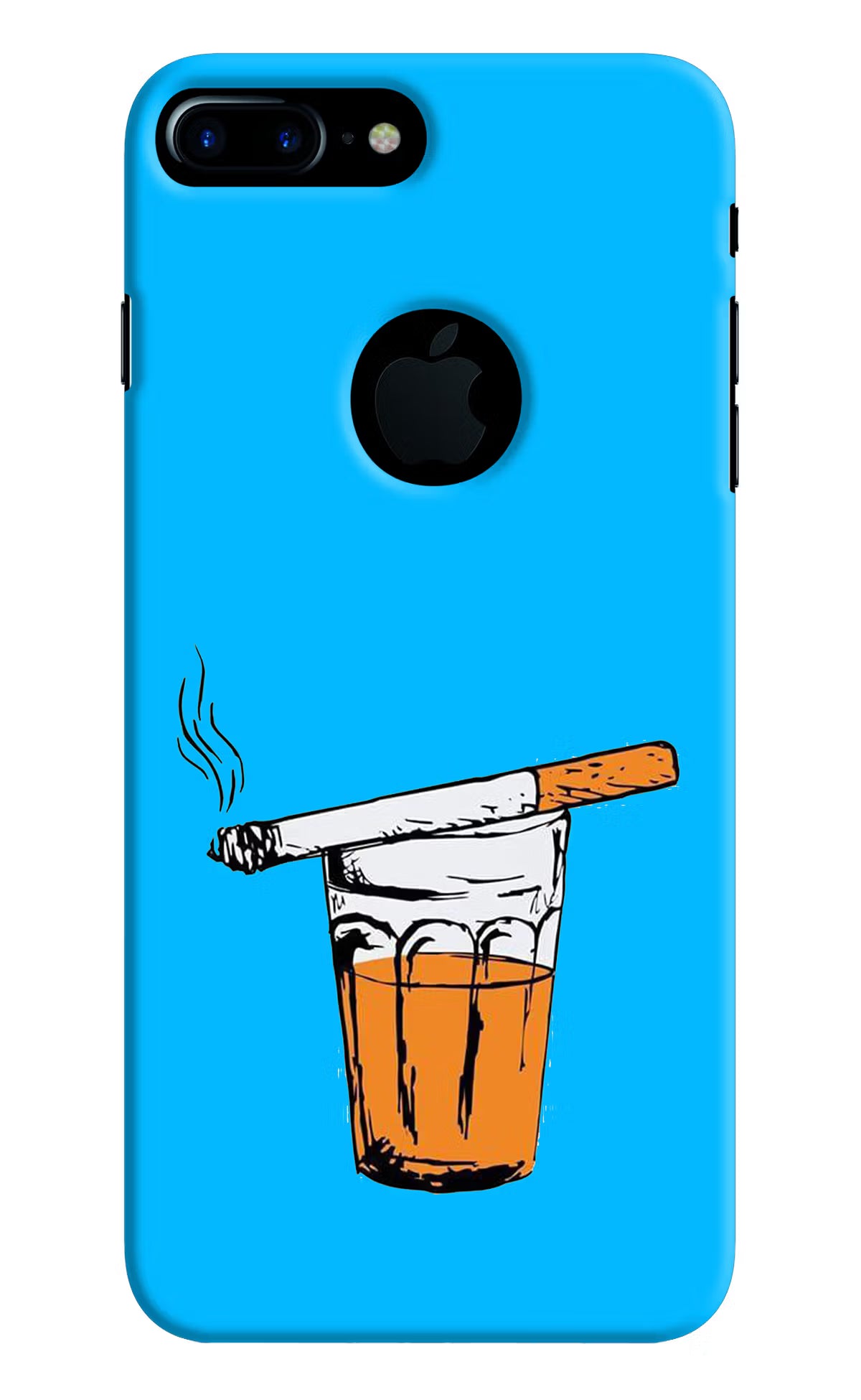 Chai Sutta iPhone 7 Plus Logocut Back Cover - Chai Sutta iPhone 7 Plus Logocut Hard Case Back Cover by Casekaro Chai Sutta iPhone 7 Plus Logocut Hard Case Back Cover by Casekaro