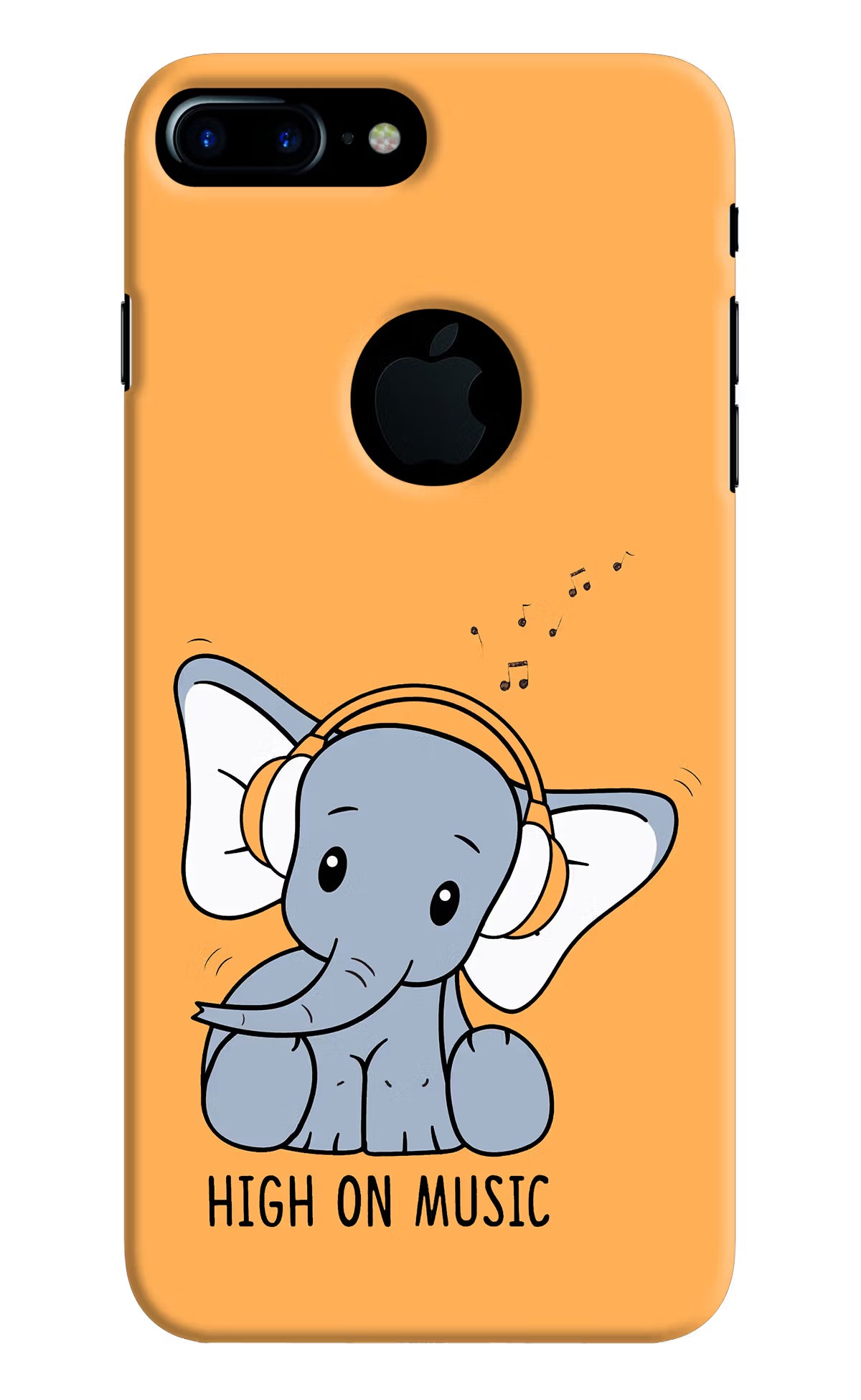 High On Music iPhone 7 Plus Logocut Back Cover - High On Music iPhone 7 Plus Logocut Hard Case Back Cover by Casekaro High On Music iPhone 7 Plus Logocut Hard Case Back Cover by Casekaro