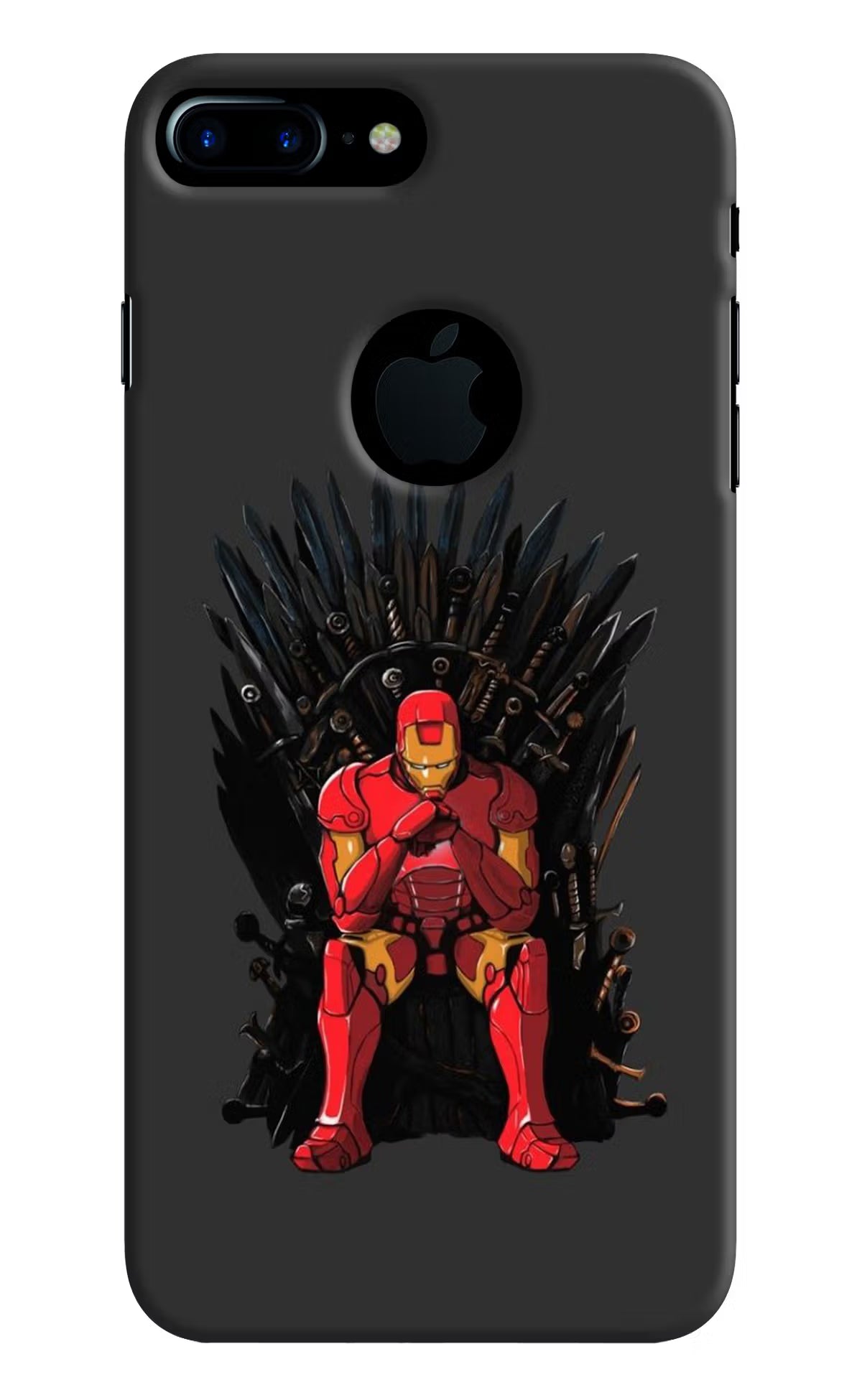 Ironman Throne iPhone 7 Plus Logocut Back Cover - Ironman Throne iPhone 7 Plus Logocut Hard Case Back Cover by Casekaro Ironman Throne iPhone 7 Plus Logocut Hard Case Back Cover by Casekaro