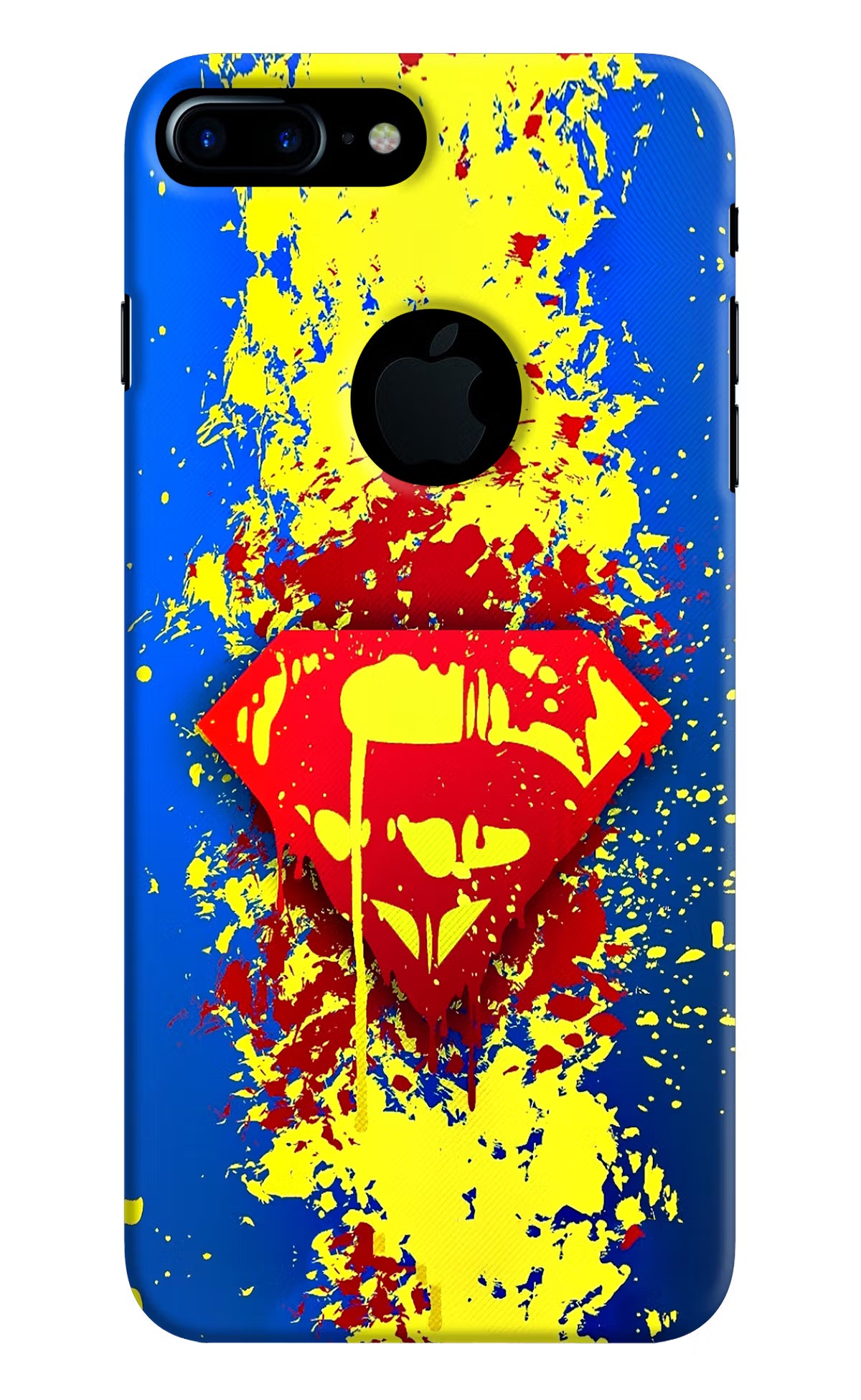 Superman logo iPhone 7 Plus Logocut Back Cover - Superman logo iPhone 7 Plus Logocut Hard Case Back Cover by Casekaro Superman logo iPhone 7 Plus Logocut Hard Case Back Cover by Casekaro