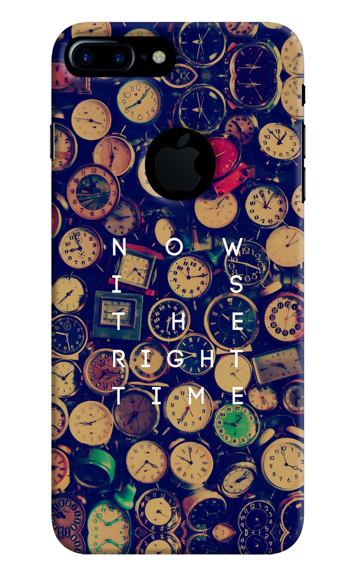 Now is the Right Time Quote iPhone 7 Plus Logocut Back Cover - Now is the Right Time Quote iPhone 7 Plus Logocut Hard Case Back Cover by Casekaro Now is the Right Time Quote iPhone 7 Plus Logocut Hard Case Back Cover by Casekaro
