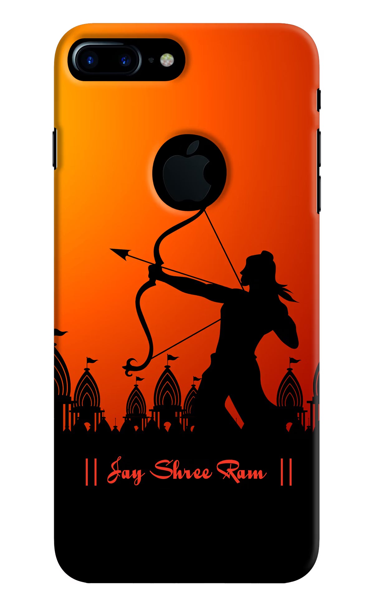 Lord Ram - 4 iPhone 7 Plus Logocut Back Cover - Lord Ram - 4 iPhone 7 Plus Logocut Hard Case Back Cover by Casekaro Lord Ram - 4 iPhone 7 Plus Logocut Hard Case Back Cover by Casekaro