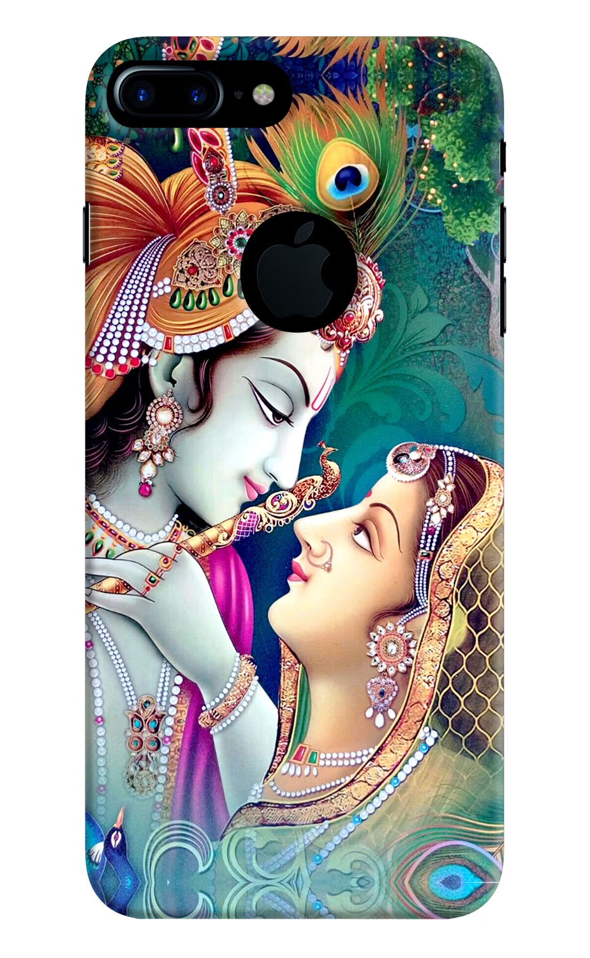 Lord Radha Krishna iPhone 7 Plus Logocut Back Cover - Lord Radha Krishna iPhone 7 Plus Logocut Hard Case Back Cover by Casekaro Lord Radha Krishna iPhone 7 Plus Logocut Hard Case Back Cover by Casekaro