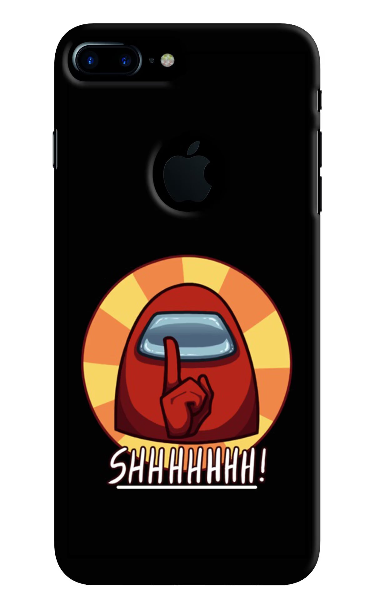 Among Us Shhh! iPhone 7 Plus Logocut Back Cover - Among Us Shhh! iPhone 7 Plus Logocut Hard Case Back Cover by Casekaro Among Us Shhh! iPhone 7 Plus Logocut Hard Case Back Cover by Casekaro