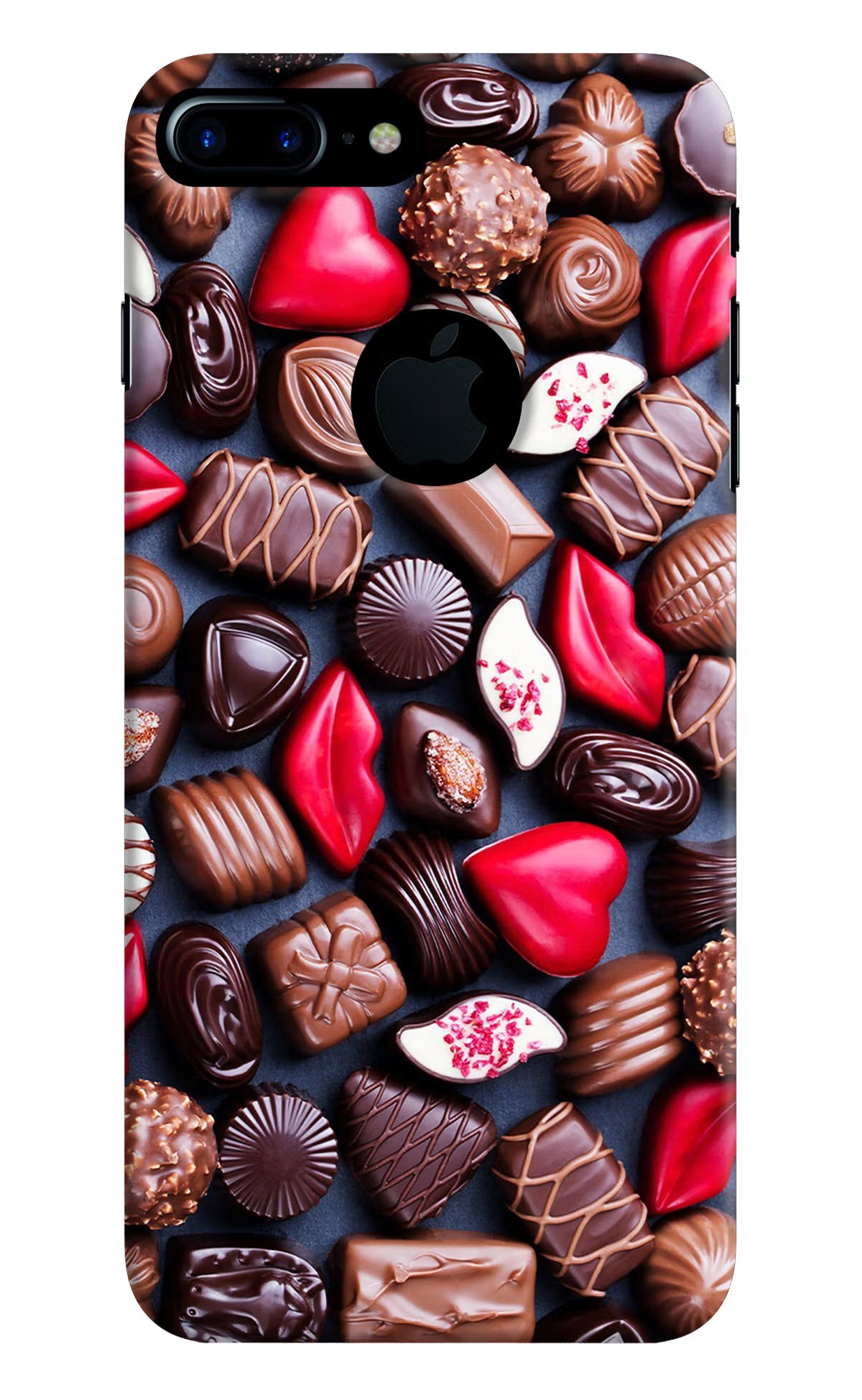 Chocolates iPhone 7 Plus Logocut Back Cover - Chocolates iPhone 7 Plus Logocut Hard Case Back Cover by Casekaro Chocolates iPhone 7 Plus Logocut Hard Case Back Cover by Casekaro