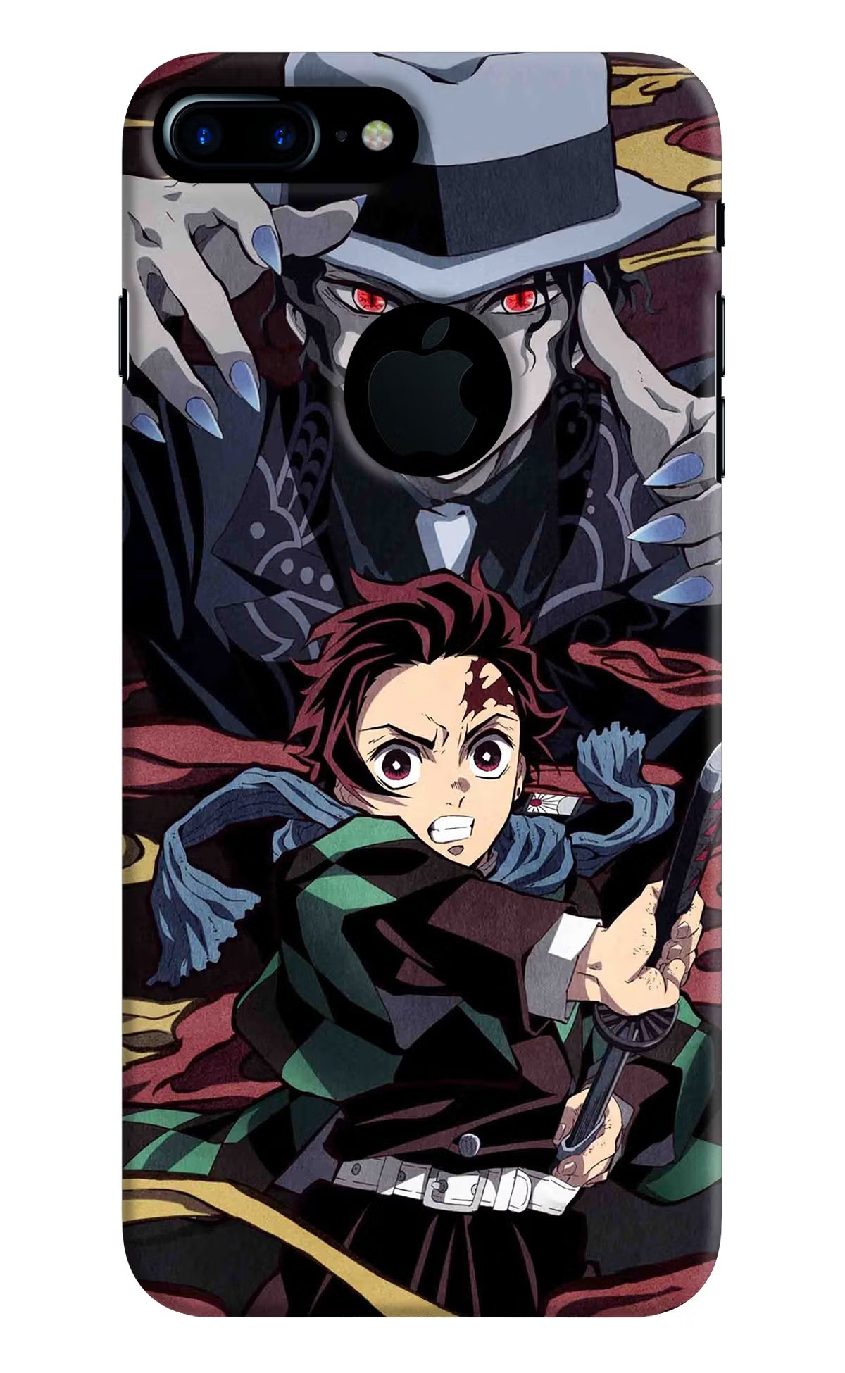 Demon Slayer iPhone 7 Plus Logocut Back Cover - Demon Slayer iPhone 7 Plus Logocut Hard Case Back Cover by Casekaro Demon Slayer iPhone 7 Plus Logocut Hard Case Back Cover by Casekaro
