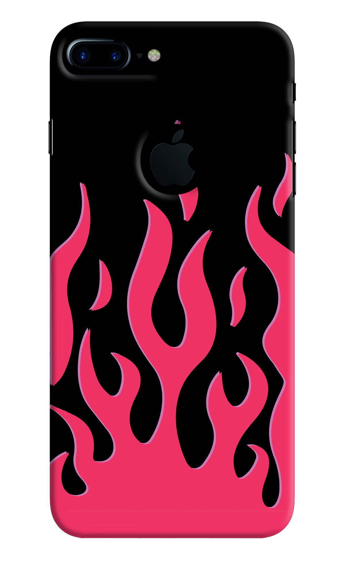 Fire Flames iPhone 7 Plus Logocut Back Cover - Fire Flames iPhone 7 Plus Logocut Hard Case Back Cover by Casekaro Fire Flames iPhone 7 Plus Logocut Hard Case Back Cover by Casekaro
