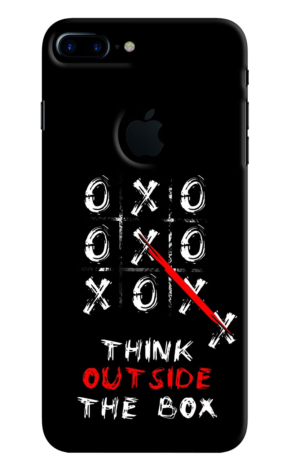 Think out of the BOX iPhone 7 Plus Logocut Back Cover - Think out of the BOX iPhone 7 Plus Logocut Hard Case Back Cover by Casekaro Think out of the BOX iPhone 7 Plus Logocut Hard Case Back Cover by Casekaro