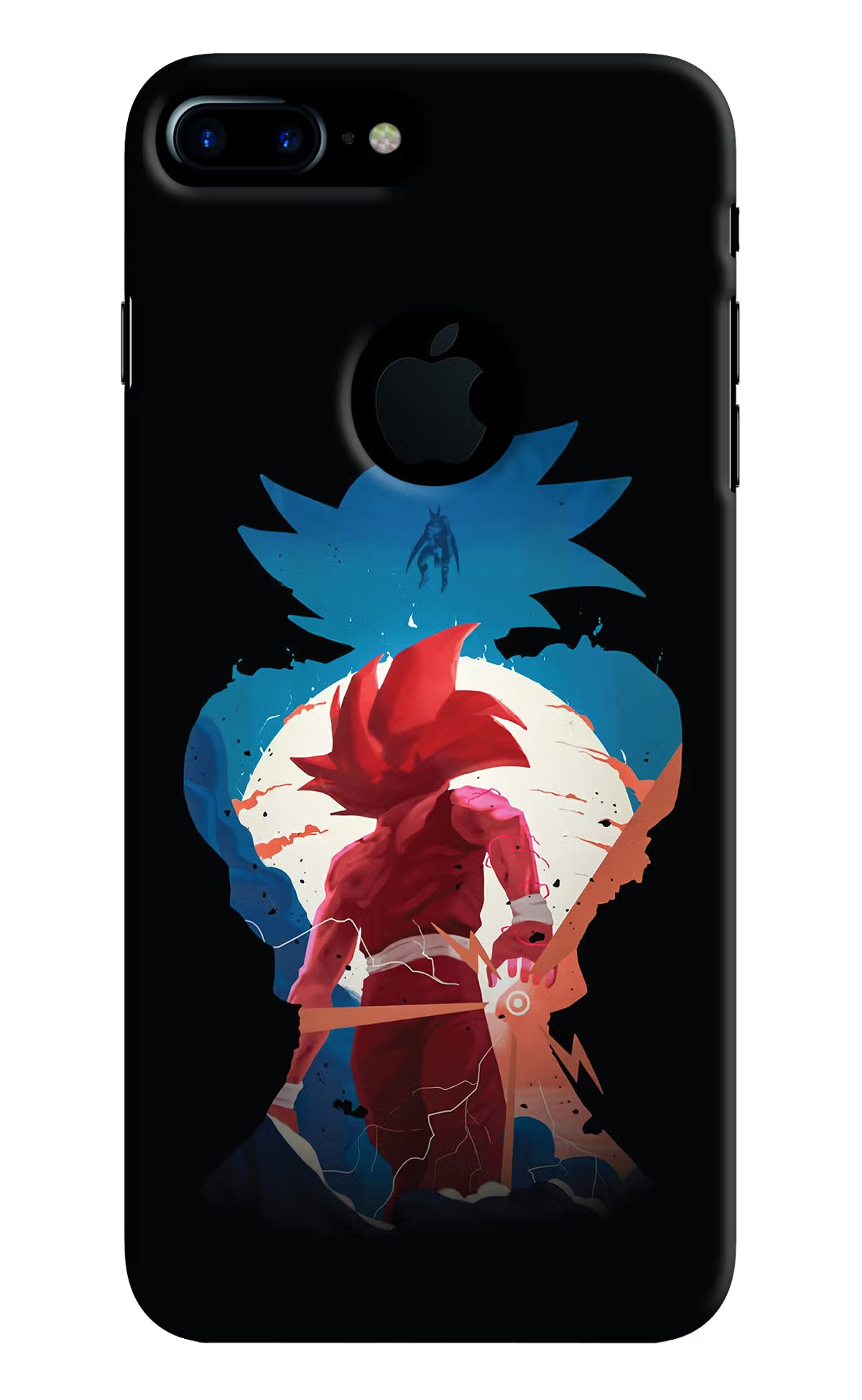 Goku iPhone 7 Plus Logocut Back Cover - Goku iPhone 7 Plus Logocut Hard Case Back Cover by Casekaro Goku iPhone 7 Plus Logocut Hard Case Back Cover by Casekaro