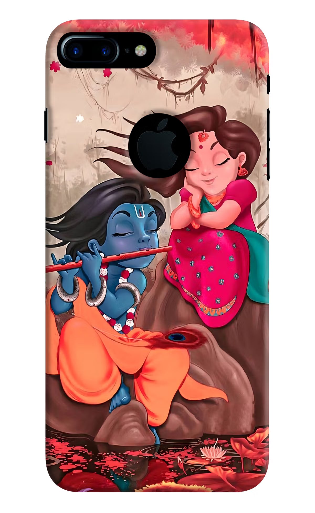 Radhe Krishna iPhone 7 Plus Logocut Back Cover - Radhe Krishna iPhone 7 Plus Logocut Hard Case Back Cover by Casekaro Radhe Krishna iPhone 7 Plus Logocut Hard Case Back Cover by Casekaro
