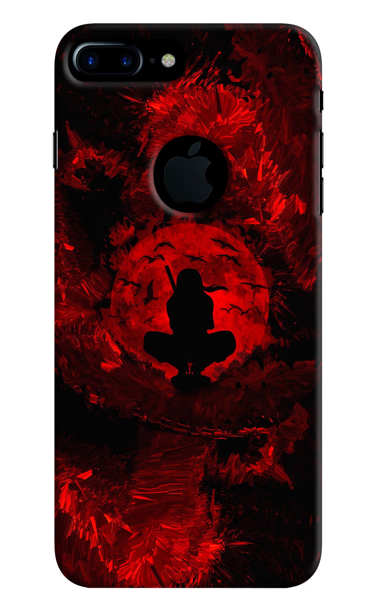 Itachi Uchiha iPhone 7 Plus Logocut Back Cover - Itachi Uchiha iPhone 7 Plus Logocut Hard Case Back Cover by Casekaro Itachi Uchiha iPhone 7 Plus Logocut Hard Case Back Cover by Casekaro