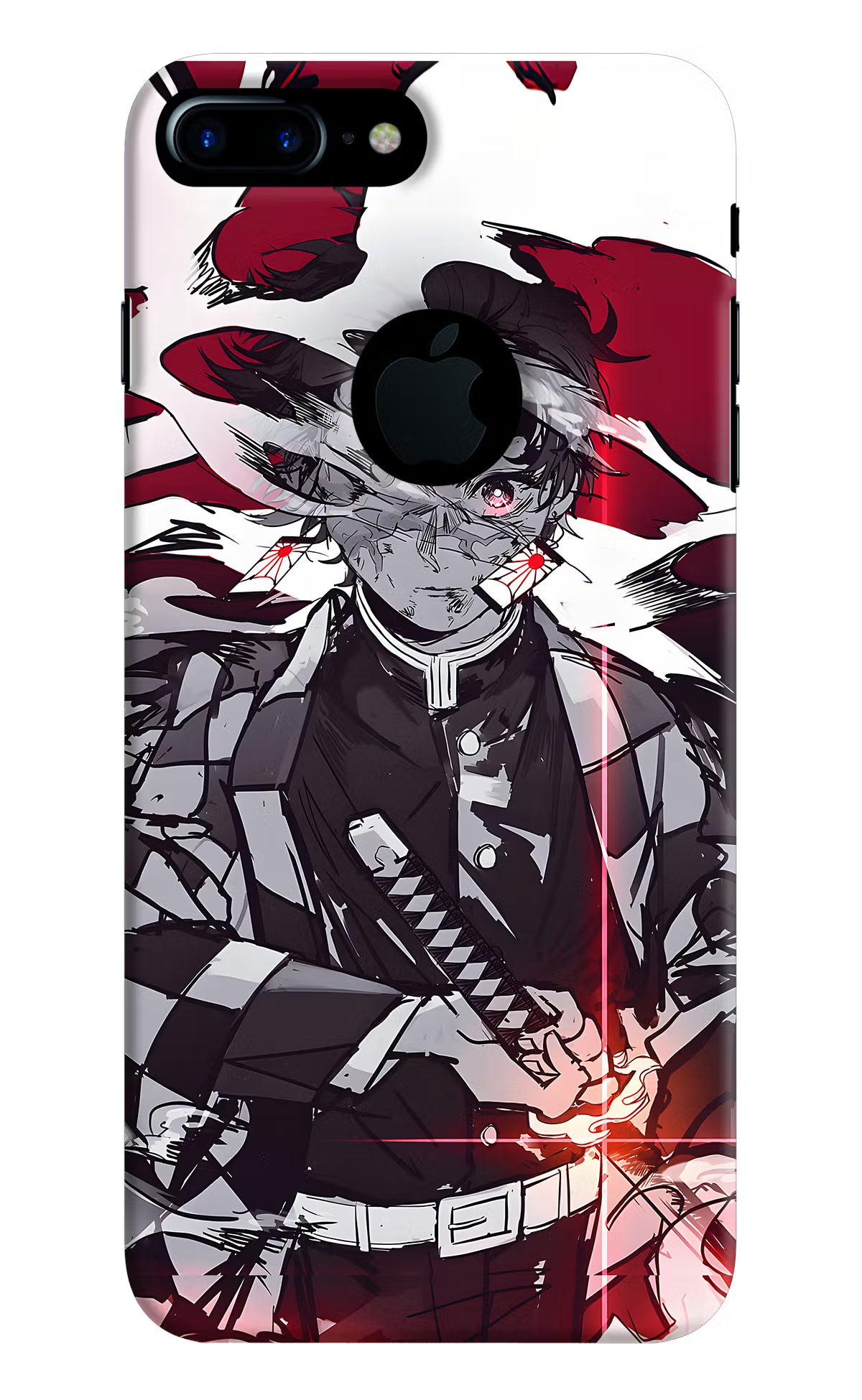 Demon Slayer iPhone 7 Plus Logocut Back Cover - Demon Slayer iPhone 7 Plus Logocut Hard Case Back Cover by Casekaro Demon Slayer iPhone 7 Plus Logocut Hard Case Back Cover by Casekaro