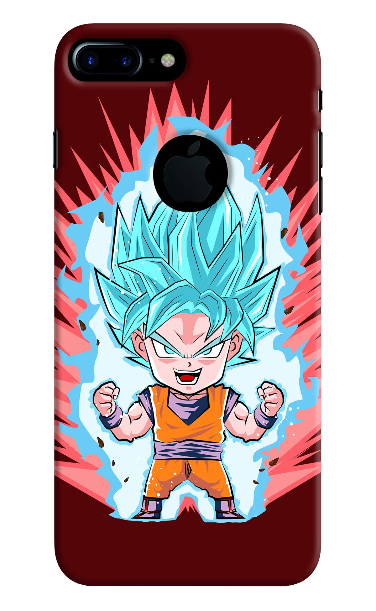 Goku Little iPhone 7 Plus Logocut Back Cover - Goku Little iPhone 7 Plus Logocut Hard Case Back Cover by Casekaro Goku Little iPhone 7 Plus Logocut Hard Case Back Cover by Casekaro