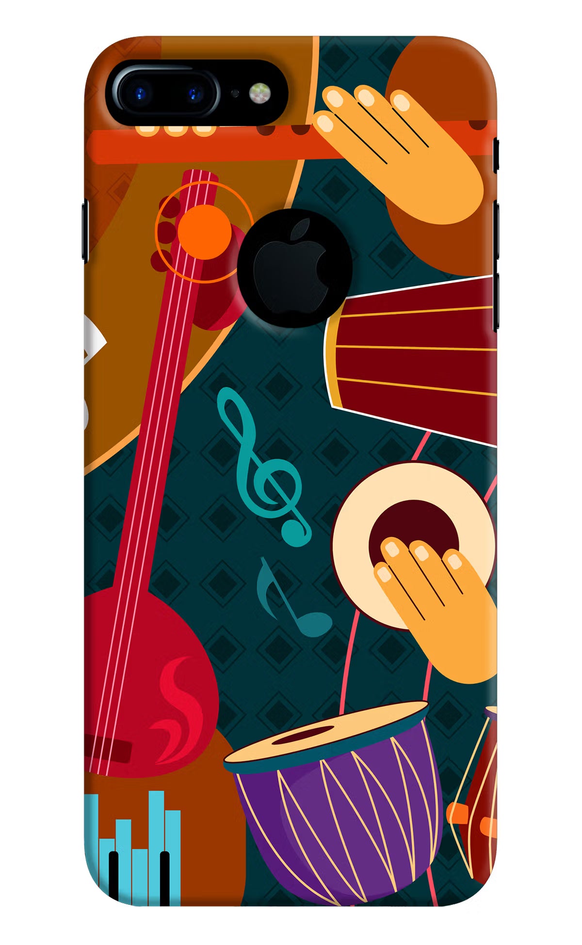 Music Instrument iPhone 7 Plus Logocut Back Cover - Music Instrument iPhone 7 Plus Logocut Hard Case Back Cover by Casekaro Music Instrument iPhone 7 Plus Logocut Hard Case Back Cover by Casekaro