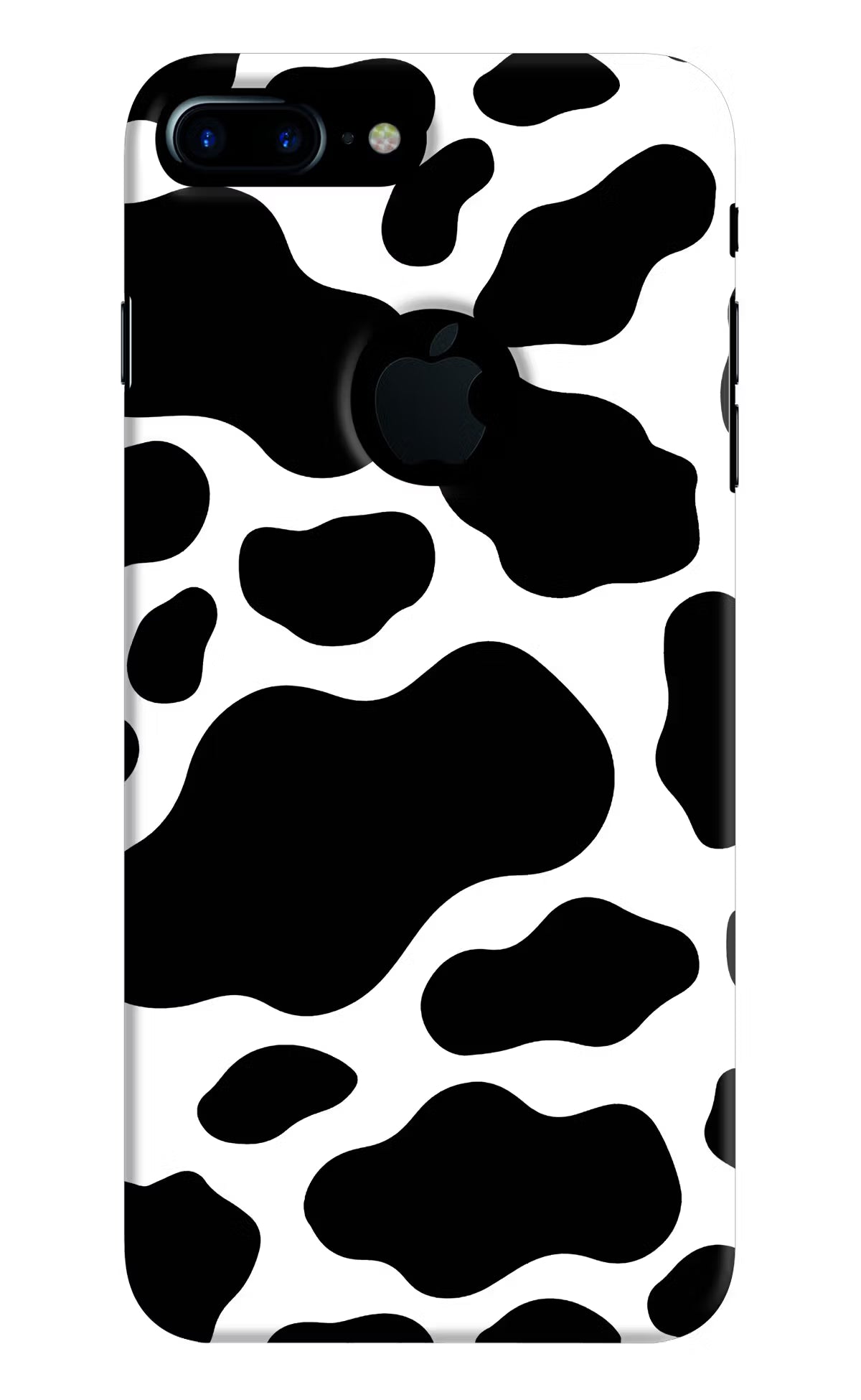 Cow Spots iPhone 7 Plus Logocut Back Cover - Cow Spots iPhone 7 Plus Logocut Hard Case Back Cover by Casekaro Cow Spots iPhone 7 Plus Logocut Hard Case Back Cover by Casekaro