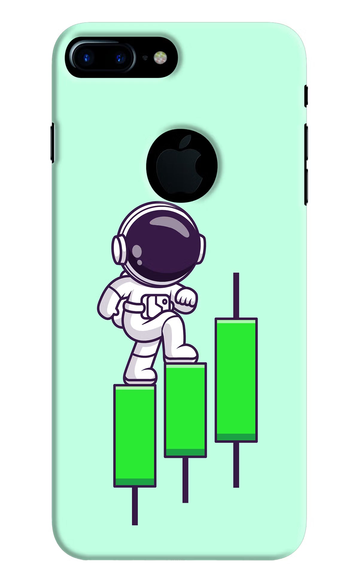 Astronaut Trader iPhone 7 Plus Logocut Back Cover - Astronaut Trader iPhone 7 Plus Logocut Hard Case Back Cover by Casekaro Astronaut Trader iPhone 7 Plus Logocut Hard Case Back Cover by Casekaro