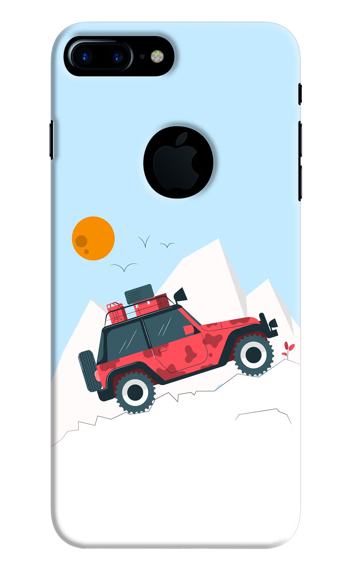 Mountain Trail Beast iPhone 7 Plus Logocut Back Cover - Mountain Trail Beast iPhone 7 Plus Logocut Hard Case Back Cover by Casekaro Mountain Trail Beast iPhone 7 Plus Logocut Hard Case Back Cover by Casekaro