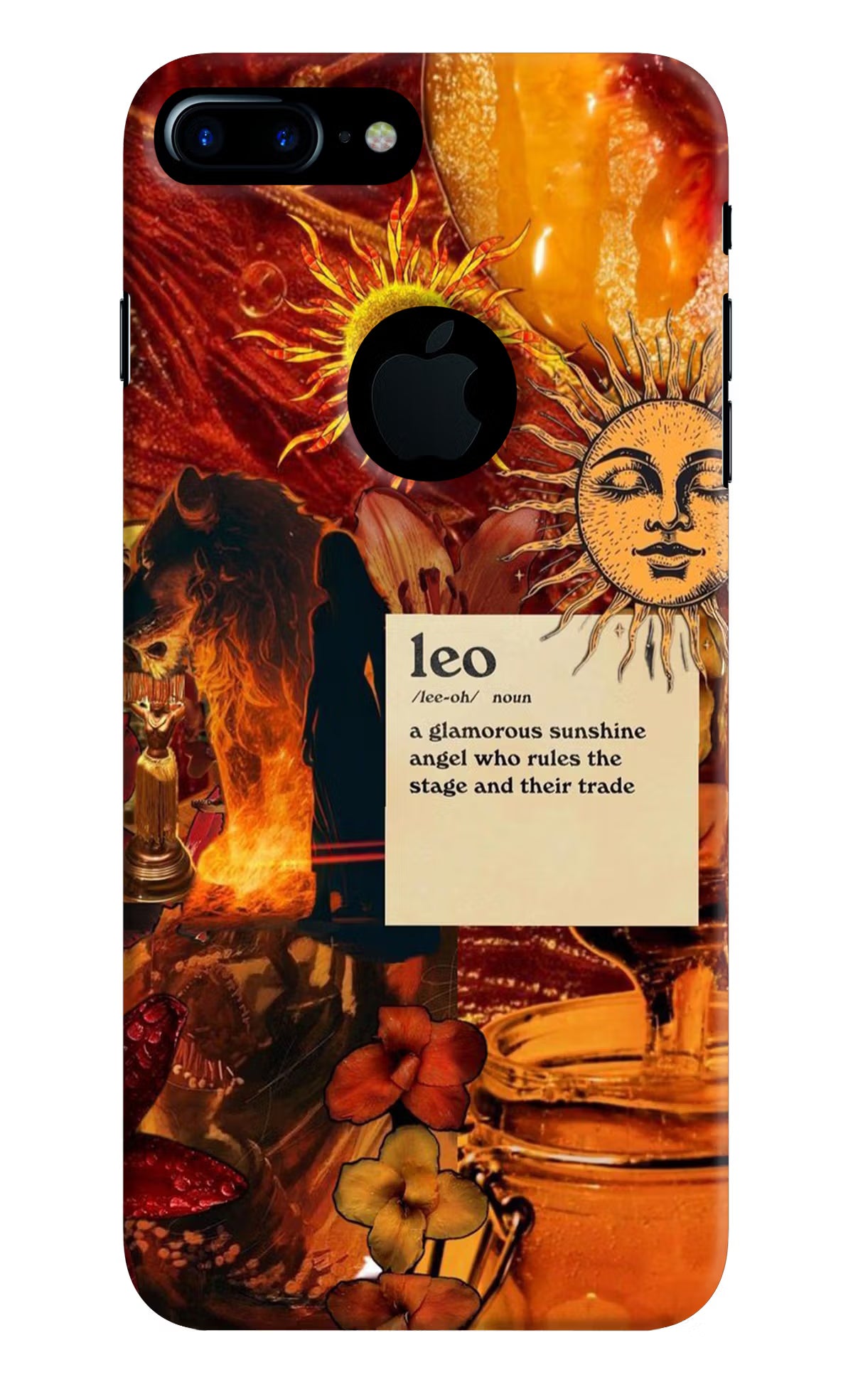 Leo Zodiac iPhone 7 Plus Logocut Back Cover - Leo Zodiac iPhone 7 Plus Logocut Hard Case Back Cover by Casekaro Leo Zodiac iPhone 7 Plus Logocut Hard Case Back Cover by Casekaro