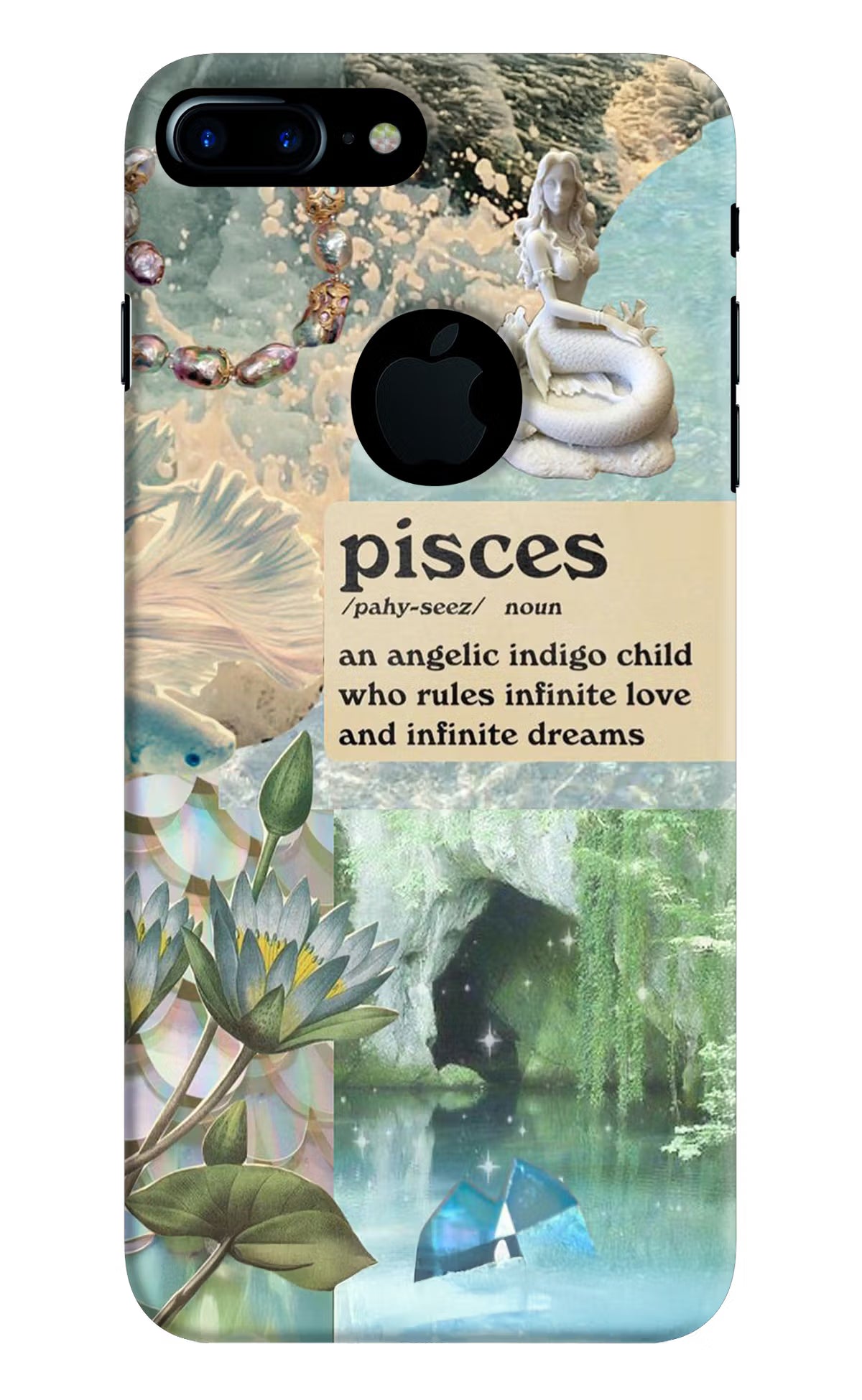 Pisces Zodiac iPhone 7 Plus Logocut Back Cover - Pisces Zodiac iPhone 7 Plus Logocut Hard Case Back Cover by Casekaro Pisces Zodiac iPhone 7 Plus Logocut Hard Case Back Cover by Casekaro