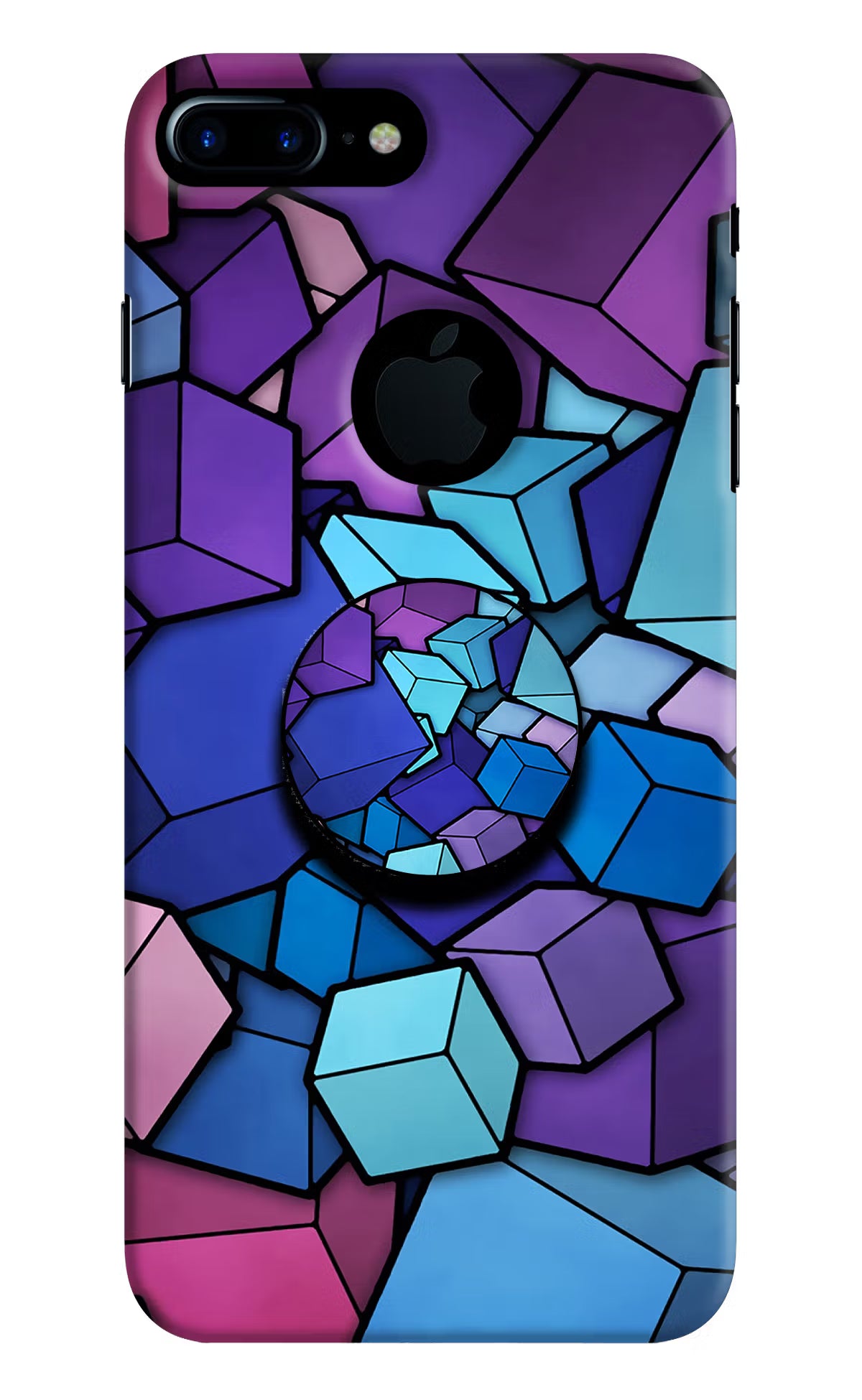 Cubic Abstract iPhone 7 Plus Logocut Pop Case - Cubic Abstract iPhone 7 Plus Logocut Pop Case by Casekaro Cubic Abstract iPhone 7 Plus Logocut Pop Case by Casekaro