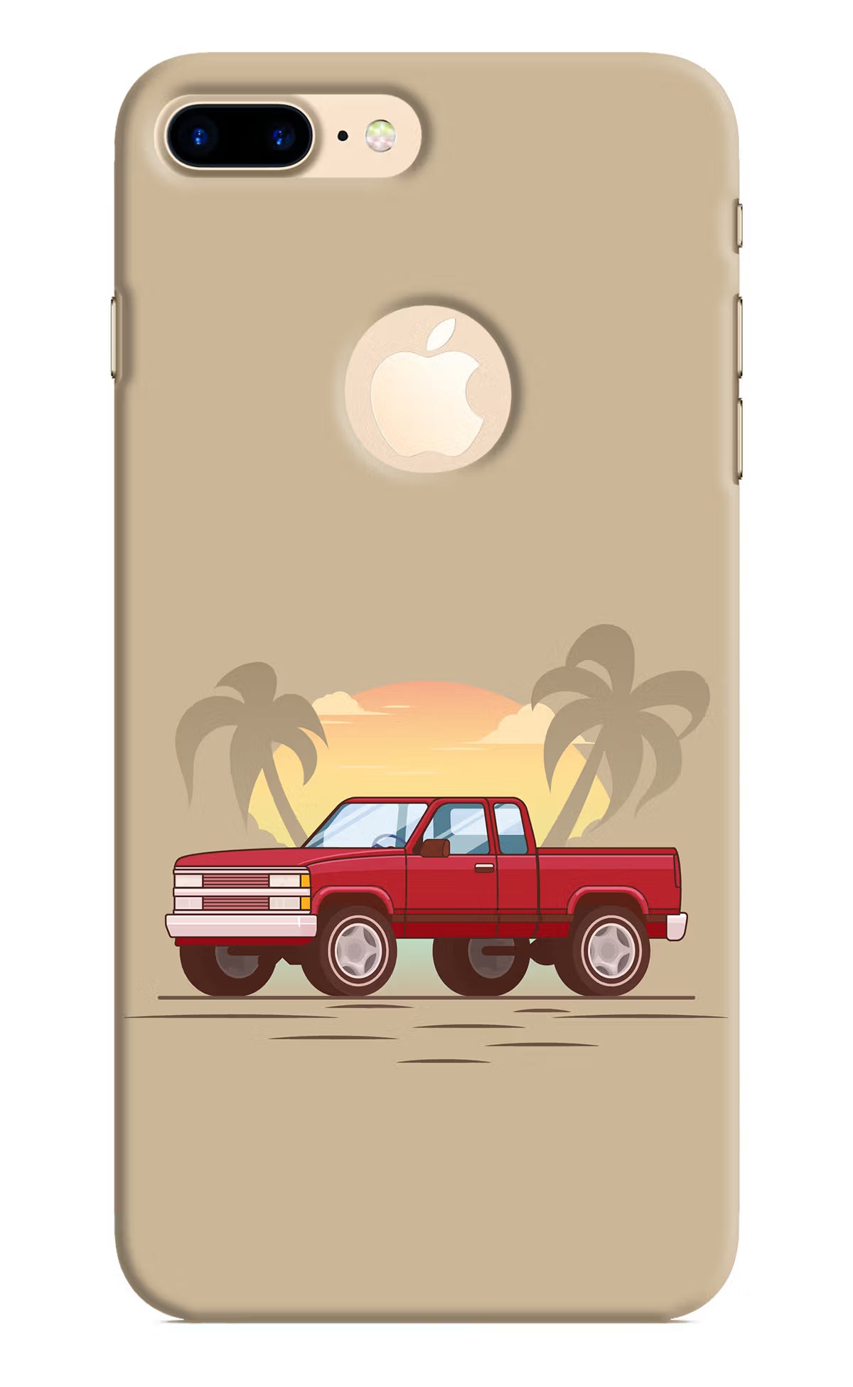 Desert Classic Drive iPhone 8 Plus Logocut Back Cover - Desert Classic Drive iPhone 8 Plus Logocut Hard Case Back Cover by Casekaro Desert Classic Drive iPhone 8 Plus Logocut Hard Case Back Cover by Casekaro