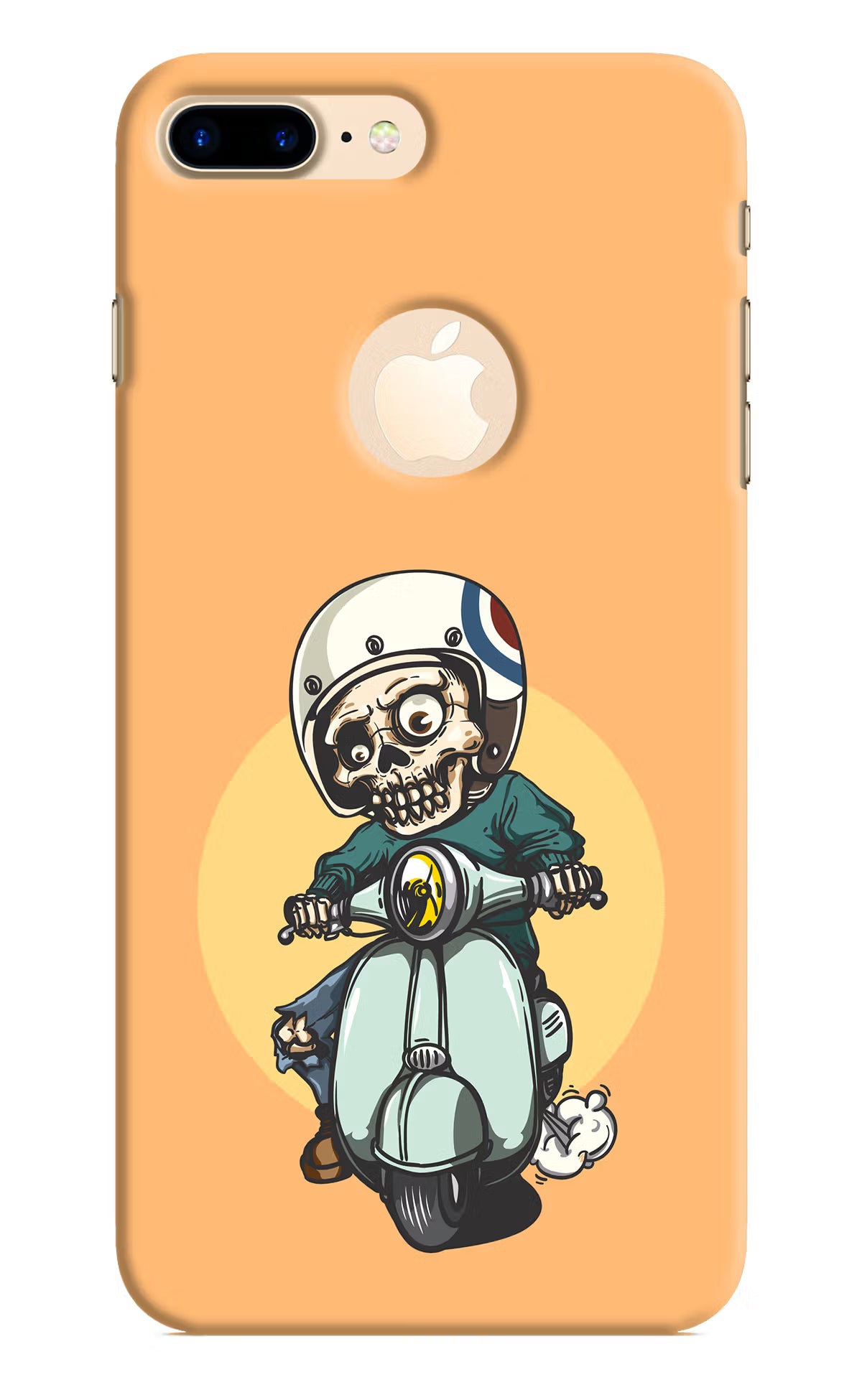 Undead Biker iPhone 8 Plus Logocut Back Cover - Undead Biker iPhone 8 Plus Logocut Hard Case Back Cover by Casekaro Undead Biker iPhone 8 Plus Logocut Hard Case Back Cover by Casekaro