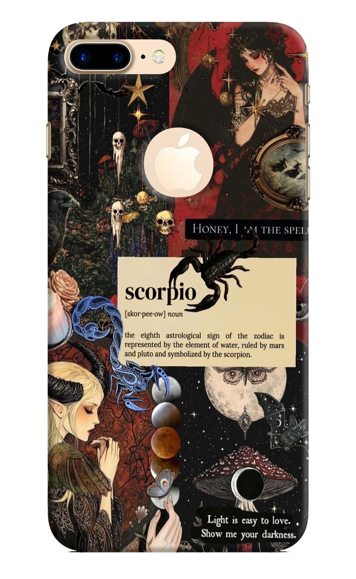 Scorpio Zodiac iPhone 8 Plus Logocut Back Cover - Scorpio Zodiac iPhone 8 Plus Logocut Hard Case Back Cover by Casekaro Scorpio Zodiac iPhone 8 Plus Logocut Hard Case Back Cover by Casekaro