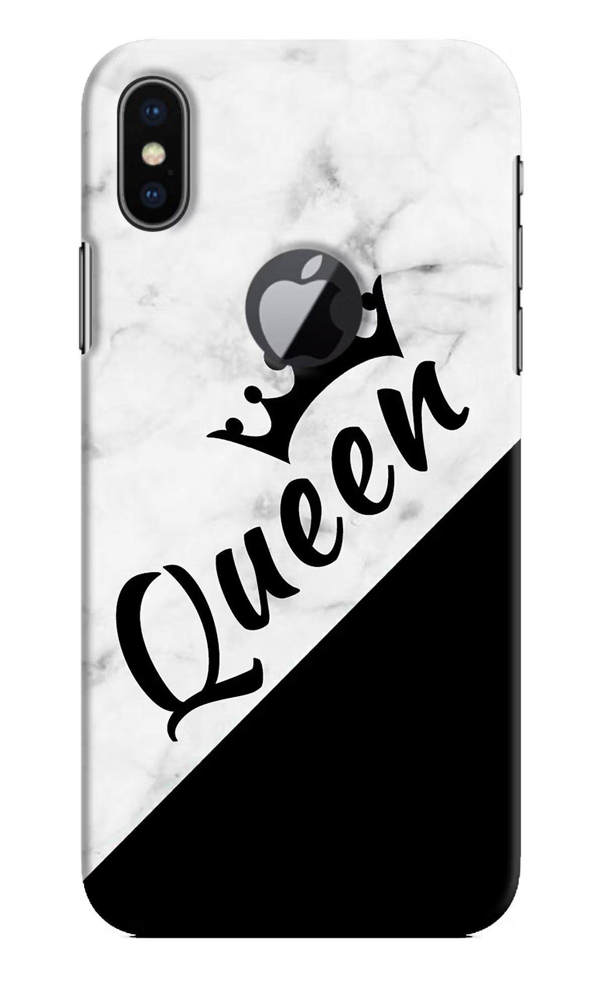 Queen iPhone X Logocut Back Cover - Queen iPhone X Logocut Hard Case Back Cover by Casekaro Queen iPhone X Logocut Hard Case Back Cover by Casekaro