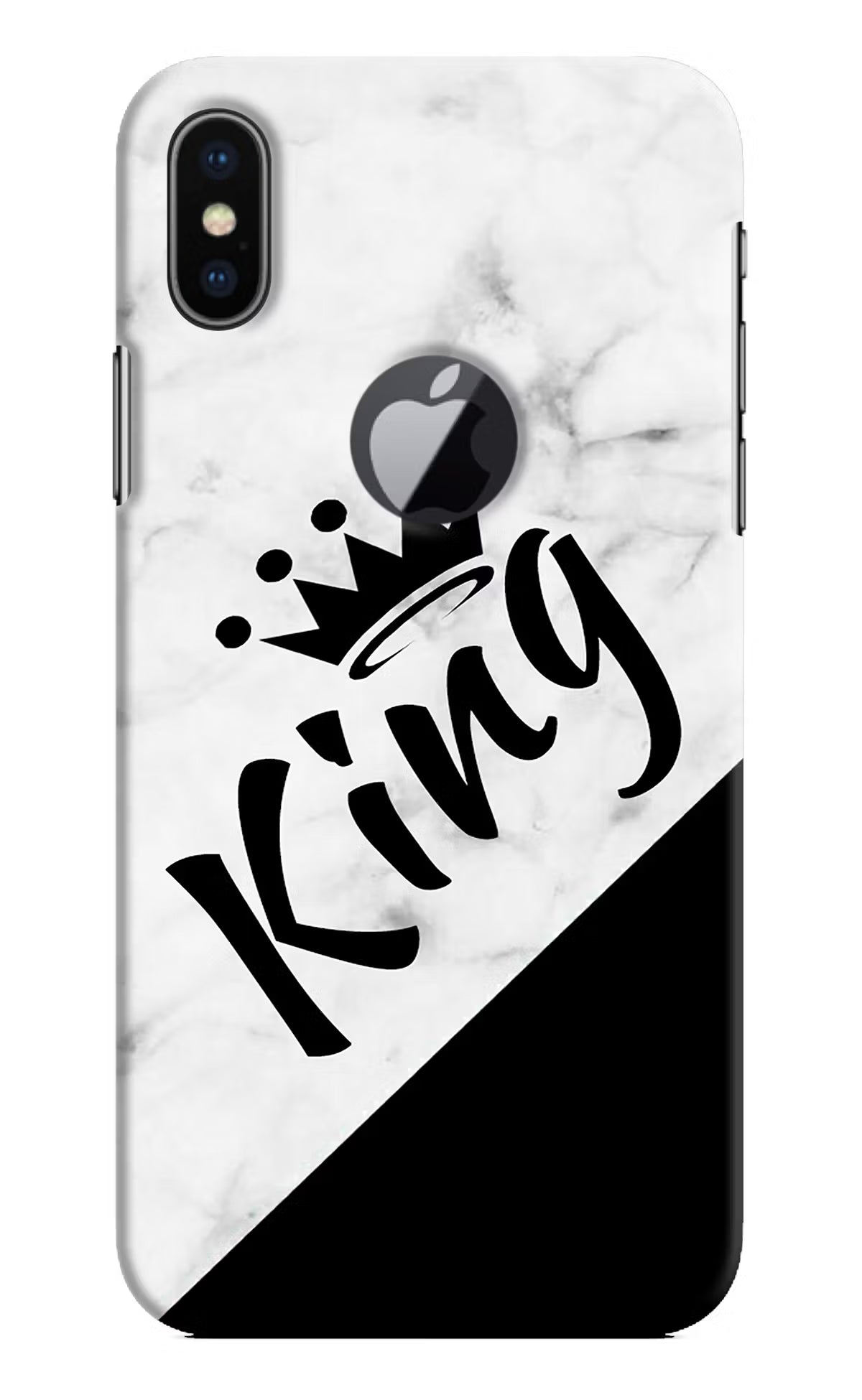 King iPhone X Logocut Back Cover - King iPhone X Logocut Hard Case Back Cover by Casekaro King iPhone X Logocut Hard Case Back Cover by Casekaro