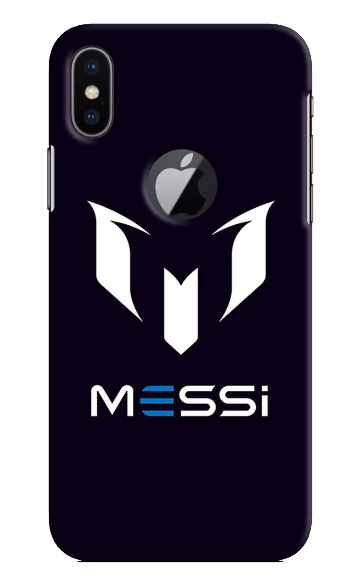 Messi Logo iPhone X Logocut Back Cover - Messi Logo iPhone X Logocut Hard Case Back Cover by Casekaro Messi Logo iPhone X Logocut Hard Case Back Cover by Casekaro