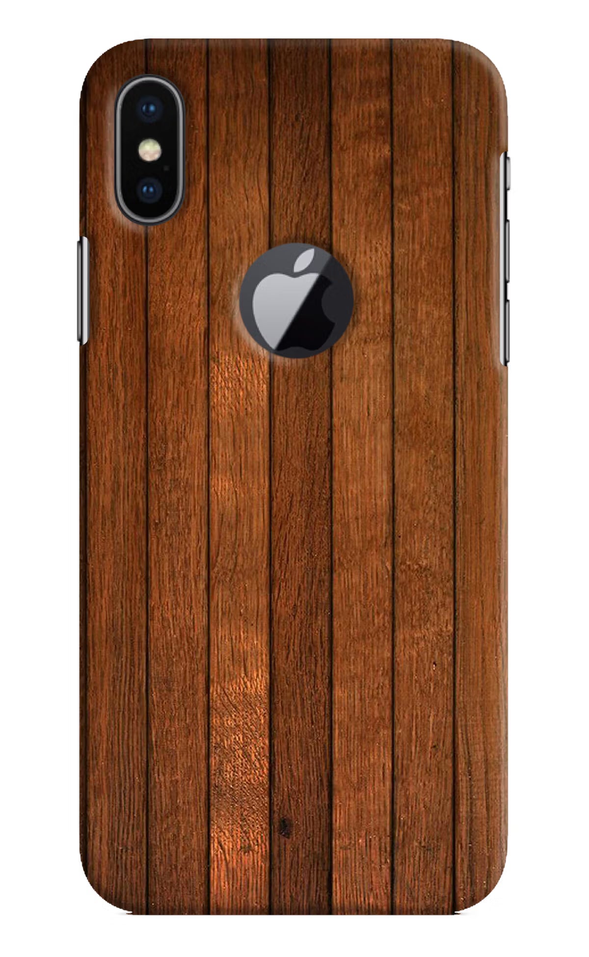 Wooden Artwork Bands iPhone X Logocut Back Cover - Wooden Artwork Bands iPhone X Logocut Hard Case Back Cover by Casekaro Wooden Artwork Bands iPhone X Logocut Hard Case Back Cover by Casekaro