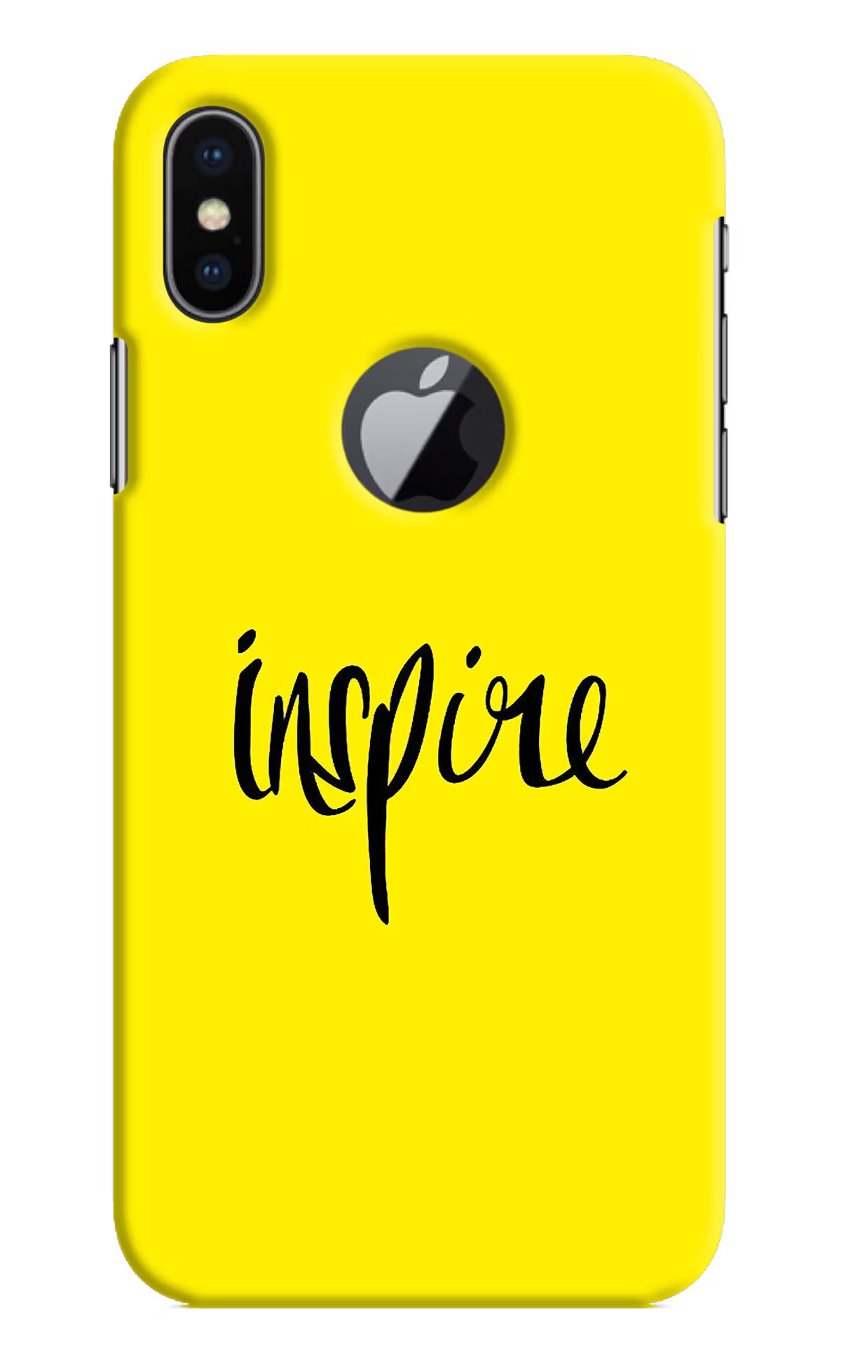 Inspire iPhone X Logocut Back Cover - Inspire iPhone X Logocut Hard Case Back Cover by Casekaro Inspire iPhone X Logocut Hard Case Back Cover by Casekaro