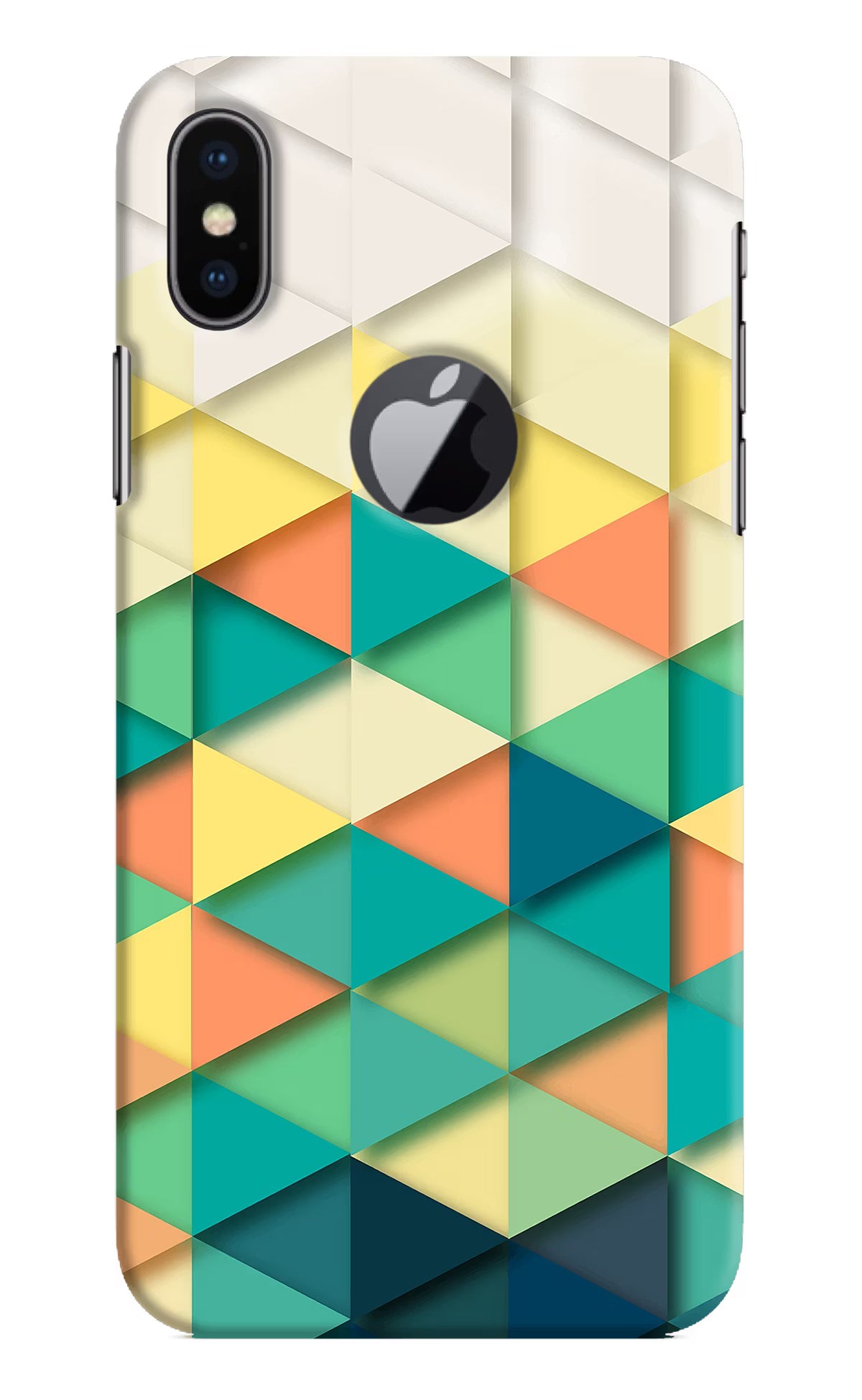 Abstract iPhone X Logocut Back Cover - Abstract iPhone X Logocut Hard Case Back Cover by Casekaro Abstract iPhone X Logocut Hard Case Back Cover by Casekaro