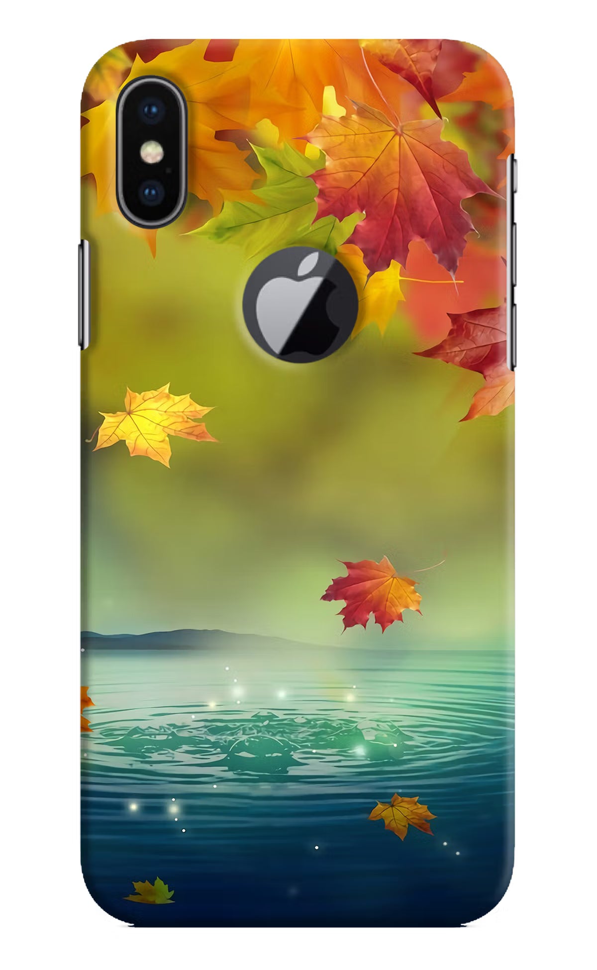 Flowers iPhone X Logocut Back Cover - Flowers iPhone X Logocut Hard Case Back Cover by Casekaro Flowers iPhone X Logocut Hard Case Back Cover by Casekaro