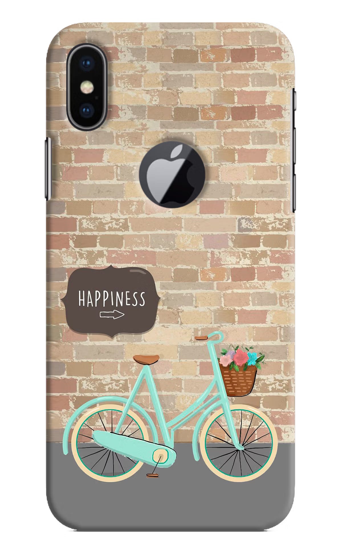 Happiness Artwork iPhone X Logocut Back Cover - Happiness Artwork iPhone X Logocut Hard Case Back Cover by Casekaro Happiness Artwork iPhone X Logocut Hard Case Back Cover by Casekaro