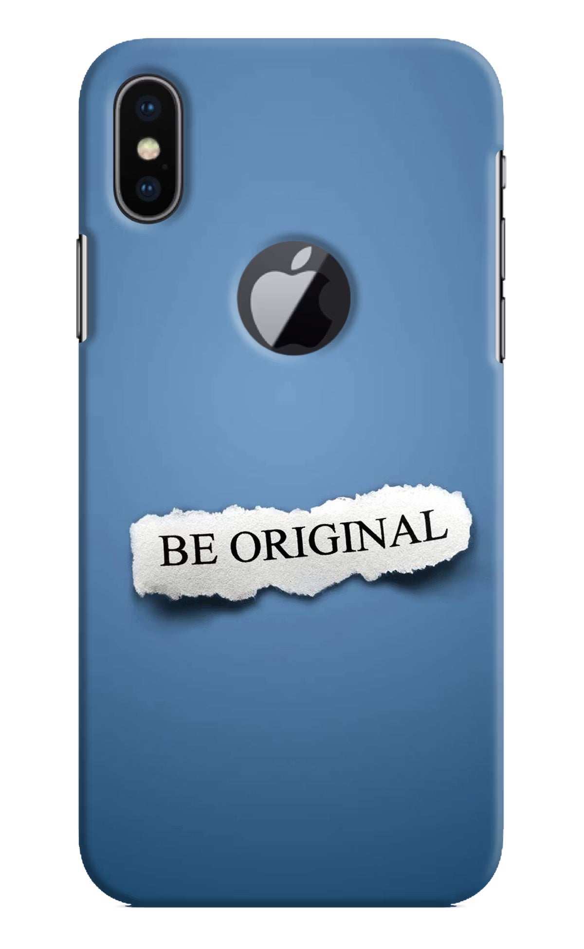 Be Original iPhone X Logocut Back Cover - Be Original iPhone X Logocut Hard Case Back Cover by Casekaro Be Original iPhone X Logocut Hard Case Back Cover by Casekaro