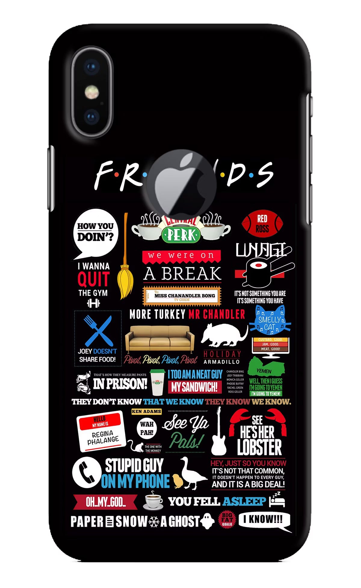 FRIENDS iPhone X Logocut Back Cover - FRIENDS iPhone X Logocut Hard Case Back Cover by Casekaro FRIENDS iPhone X Logocut Hard Case Back Cover by Casekaro