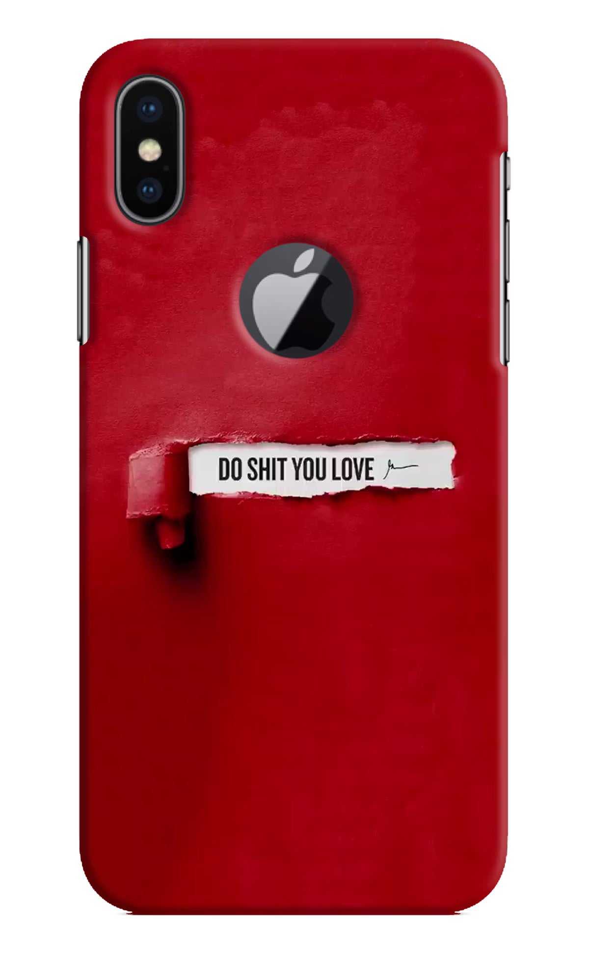 Do Shit You Love iPhone X Logocut Back Cover - Do Shit You Love iPhone X Logocut Hard Case Back Cover by Casekaro Do Shit You Love iPhone X Logocut Hard Case Back Cover by Casekaro